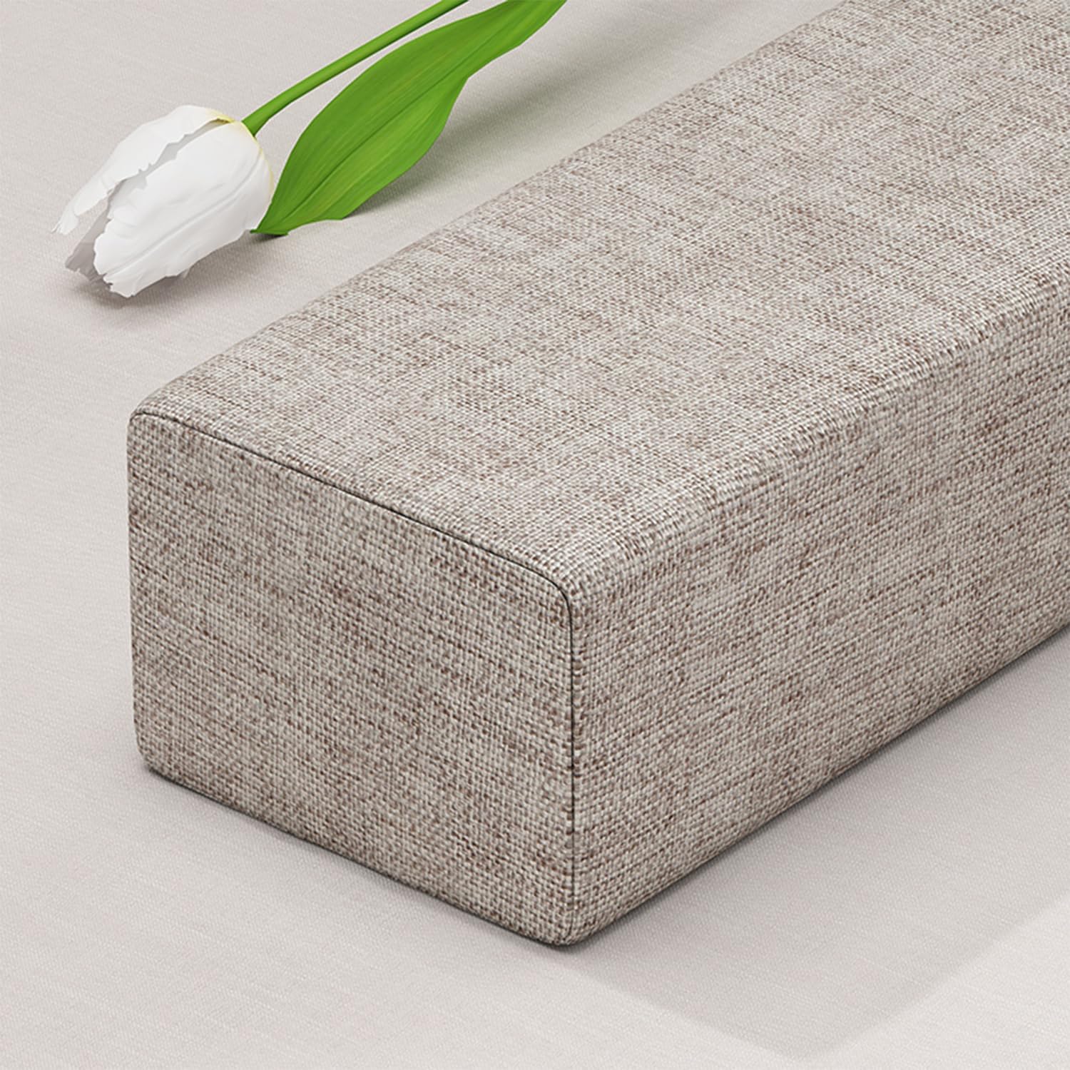 Etoohy Relleno de huecos de cama de 60 x 4 x 10 pulgadas, cojín de almohada para cabecero de cama, extensor de colchón grueso entre el cabecero del
