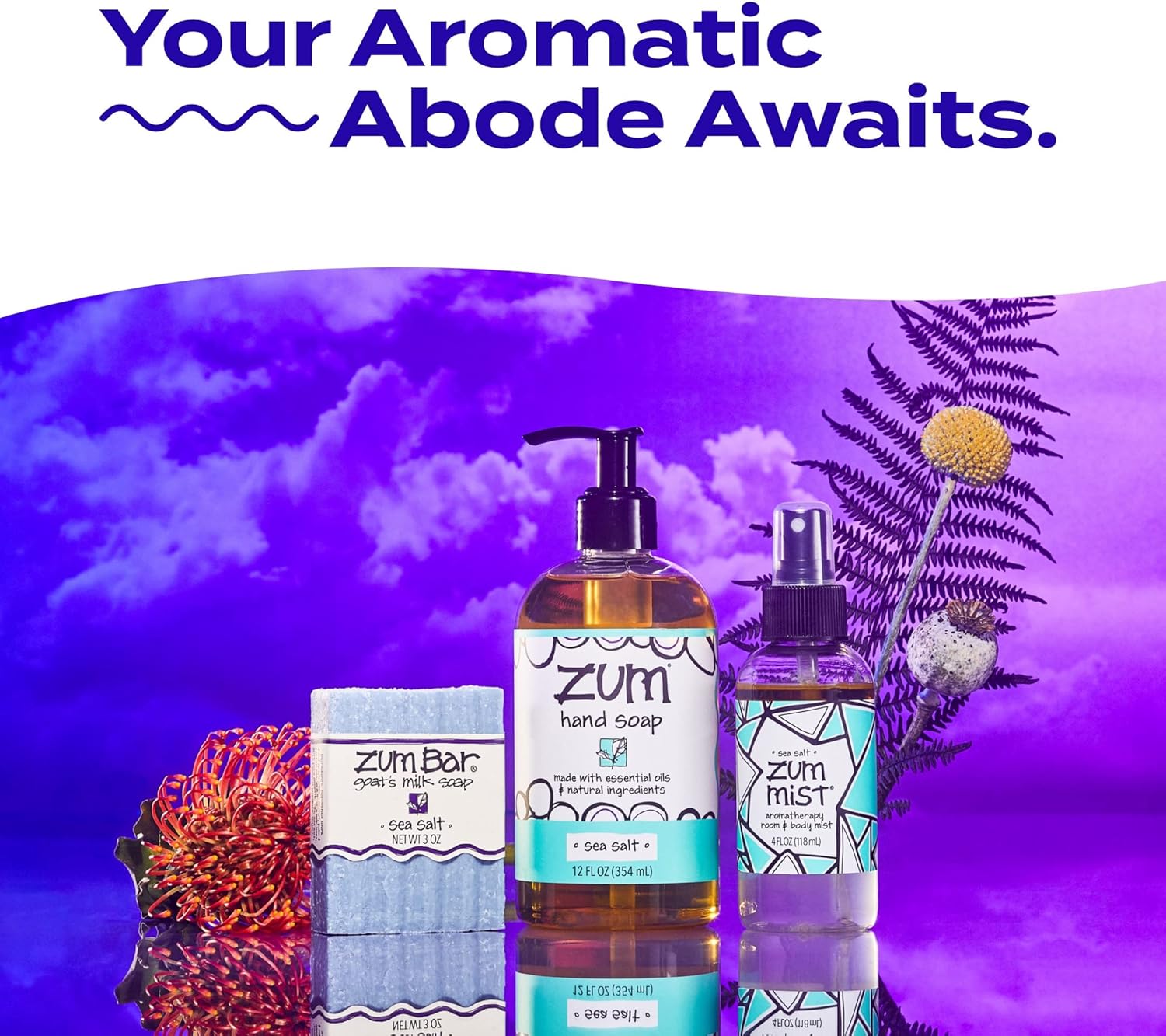Indigo Wild Zum Mist Spray para habitación y cuerpo, lavanda, limón, 4 onzas líquidas (paquete de 2)
