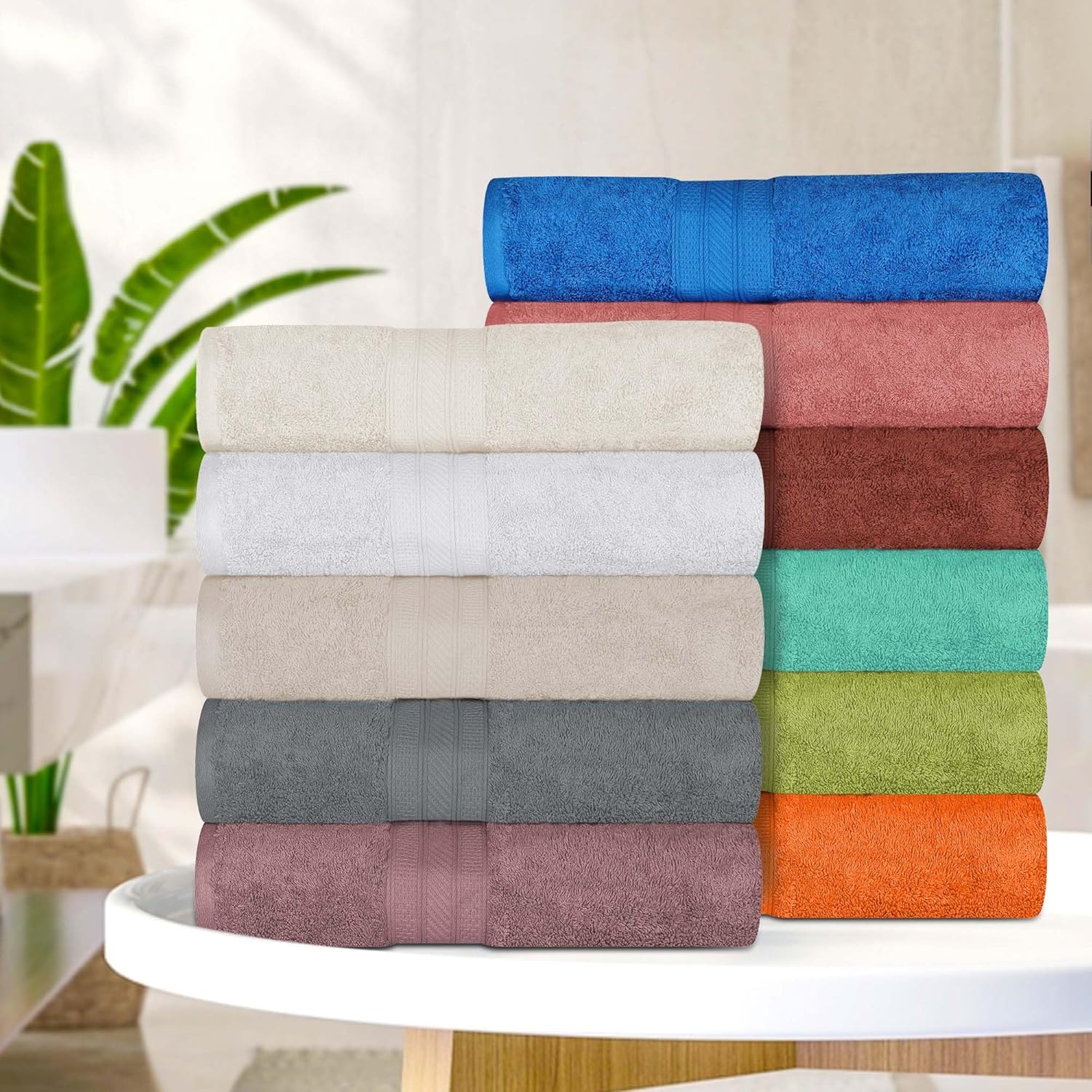 Superior Juego de 6 toallas de mano de algodón, esenciales para el hogar, secado rápido, accesorios de baño de lujo, toallas básicas suaves y