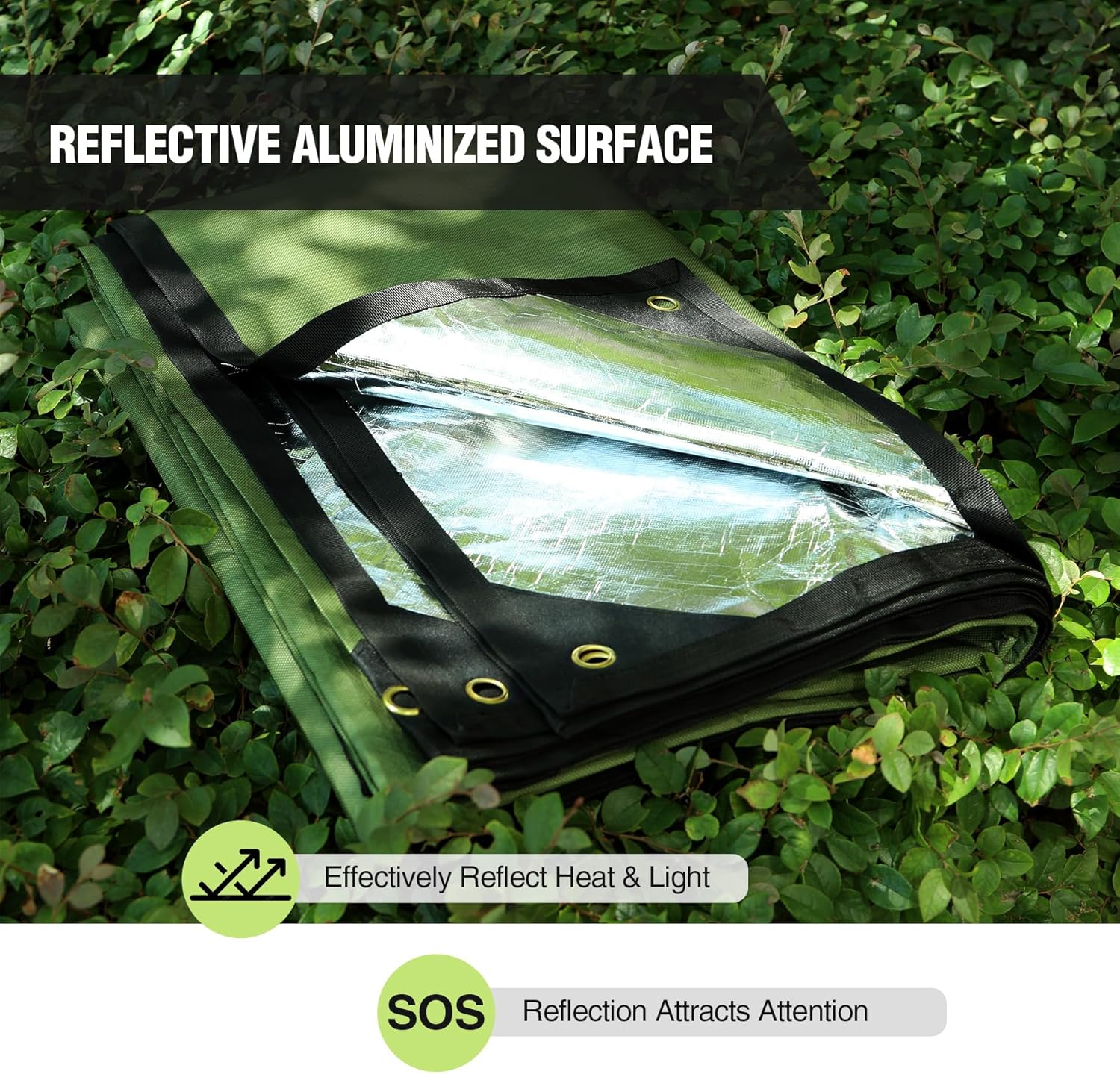 RedSwing Manta de supervivencia resistente, lona térmica de emergencia impermeable, manta reflectante multiusos aislada para todo tipo de clima,