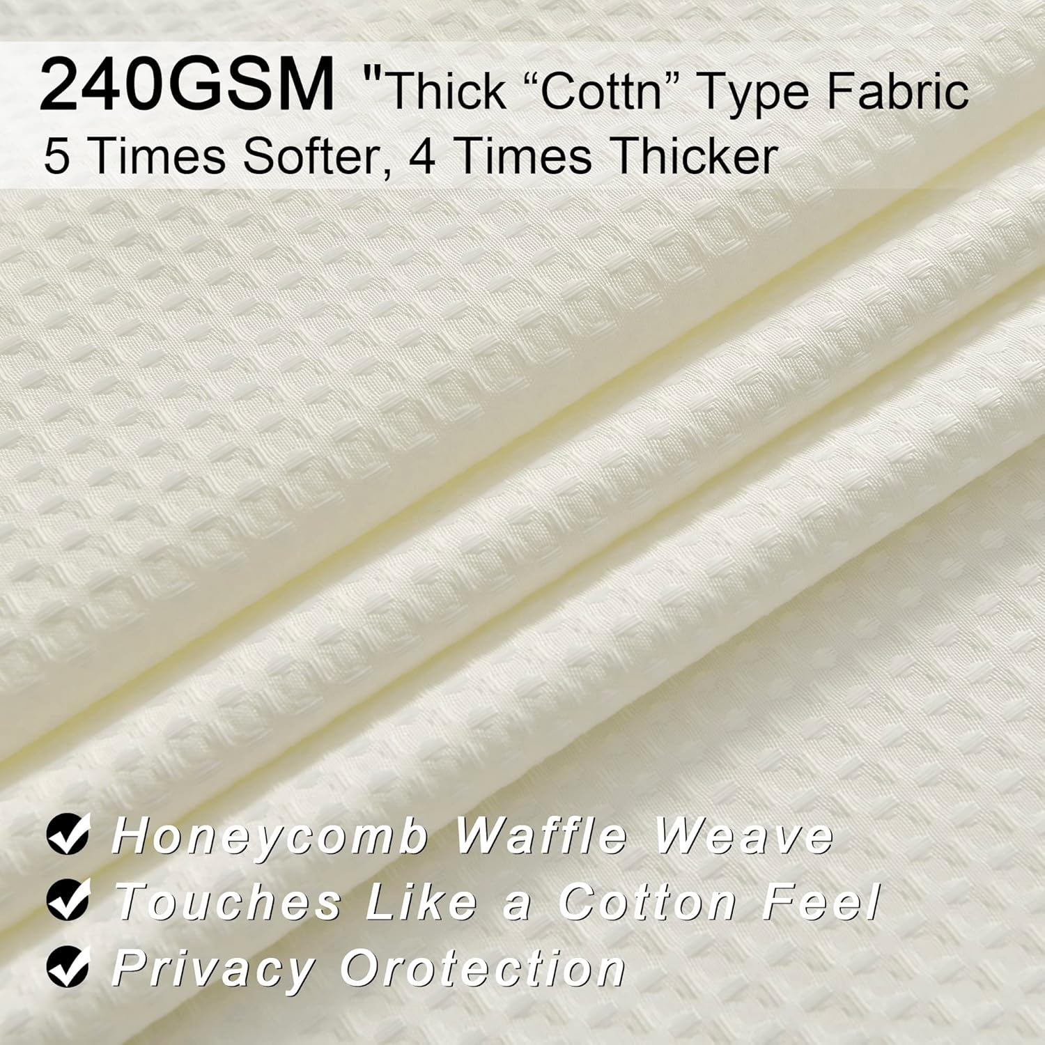 Cortina de ducha de tamaño medio de 36 x 72 pulgadas, calidad de lujo de hotel, cortinas de ducha de tela gofre resistente para baño, duchas