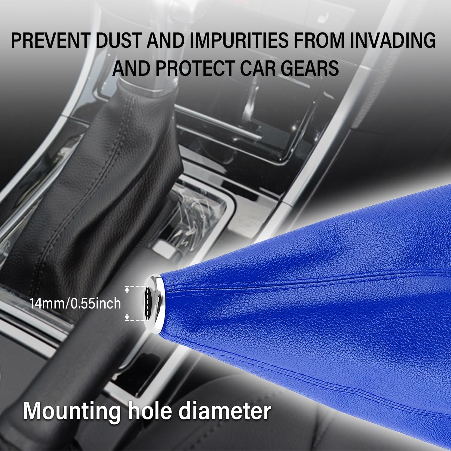 Funda de cuero para palanca de cambios de automóvil, accesorios para decoración interior de automóvil, cubierta universal a prueba de polvo, para