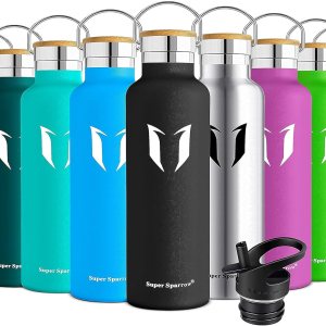 Super Sparrow Botella de agua aislada con pajilla, de 17 onzas, 25 onzas, 32 onzas, termo reutilizable a prueba de fugas, botella de agua para Super Sparrow Botella de agua aislada con pajilla, de 17 onzas, 25 onzas, 32 onzas, termo reutilizable a prueba de fugas, botella de agua para