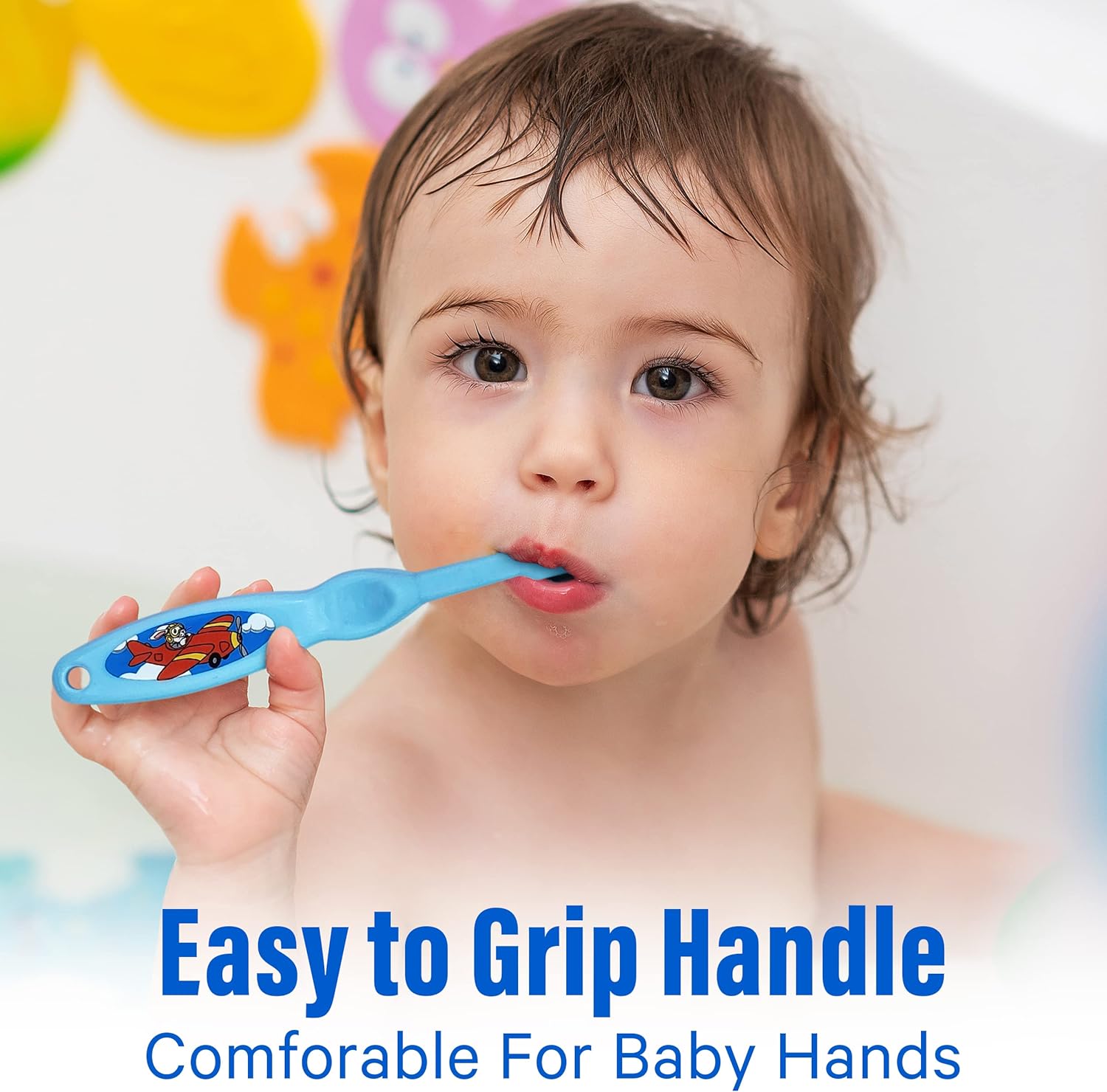 Cepillo de dientes para bebé, cerdas suaves, juego de 3 cepillos de dientes para niños y niñas, bonitos colores y diseños, gran regalo para bebés y