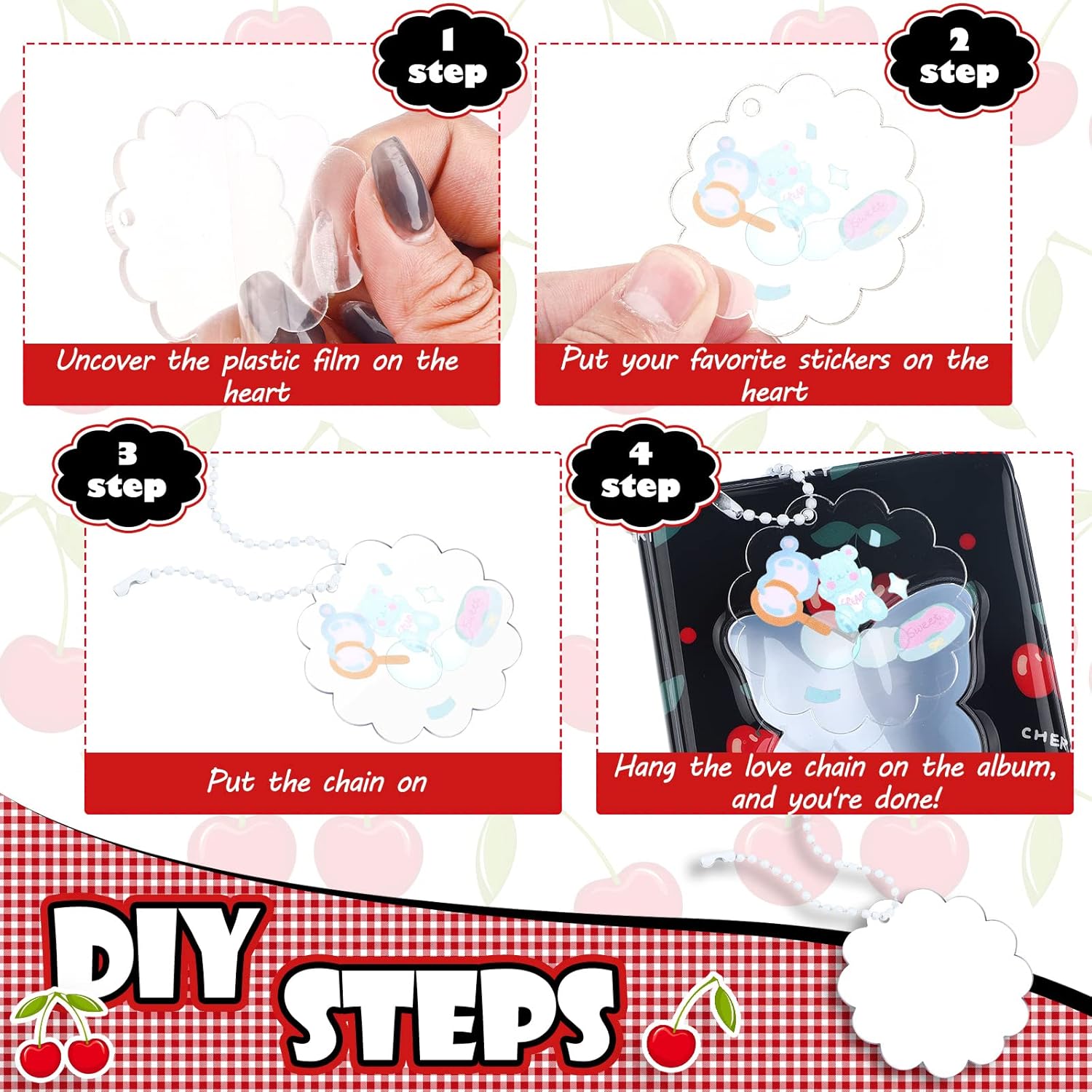 Juego de 3 mini álbumes de fotos de 3 pulgadas, carpeta Kpop para tarjetas fotográficas Kpop, álbum Kpop con colgante y llavero de bricolaje para
