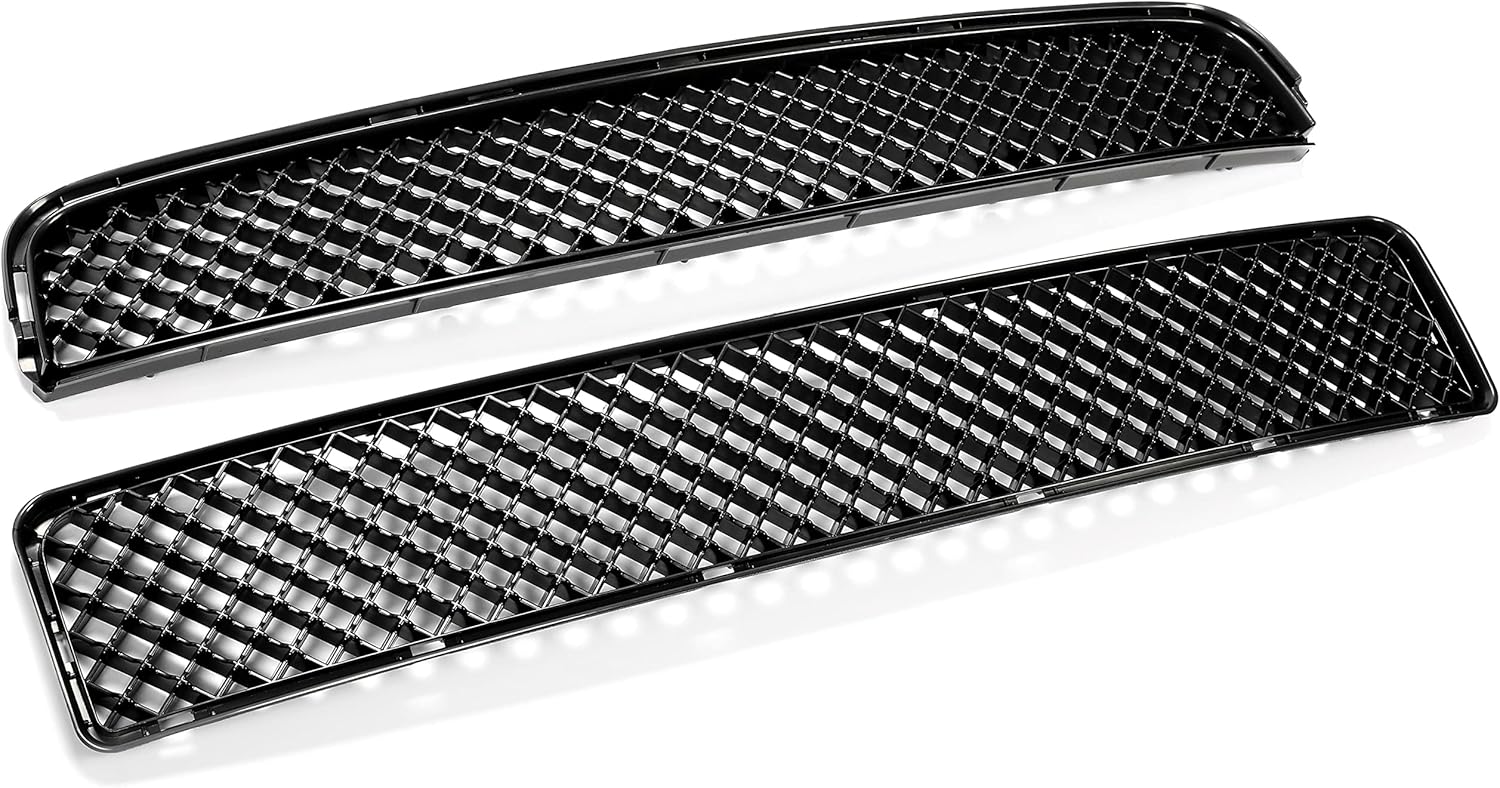 HECASA Parrilla delantera superior e inferior compatible con Scion tC 2005-2010 Cubierta de parachoques de malla para capó de rejilla, color negro,