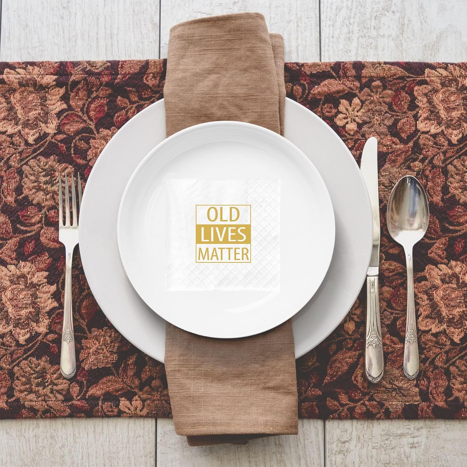 100 servilletas Old Lives Matter, regalos divertidos de jubilación o cumpleaños 40, 50, 60, 70, 80, decoraciones de fiesta para hombres, regalos