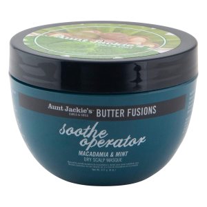 Aunt Jackie’s Butter Fusions Soothe Operator – Mascarilla acondicionadora de cuero cabelludo seco de macadamia y menta, 8 onzas Aunt Jackie’s Butter Fusions Soothe Operator – Mascarilla acondicionadora de cuero cabelludo seco de macadamia y menta, 8 onzas