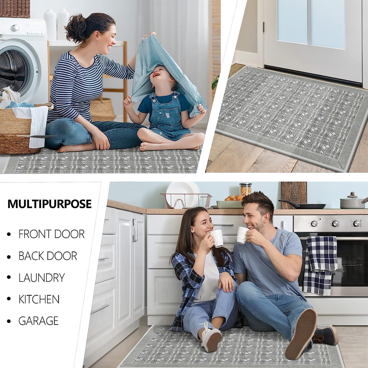 GOYLSER Lndoor – Tapete antideslizante y lavable para puerta de interior, tapete personalizado para puerta de interior, tapete para puerta de