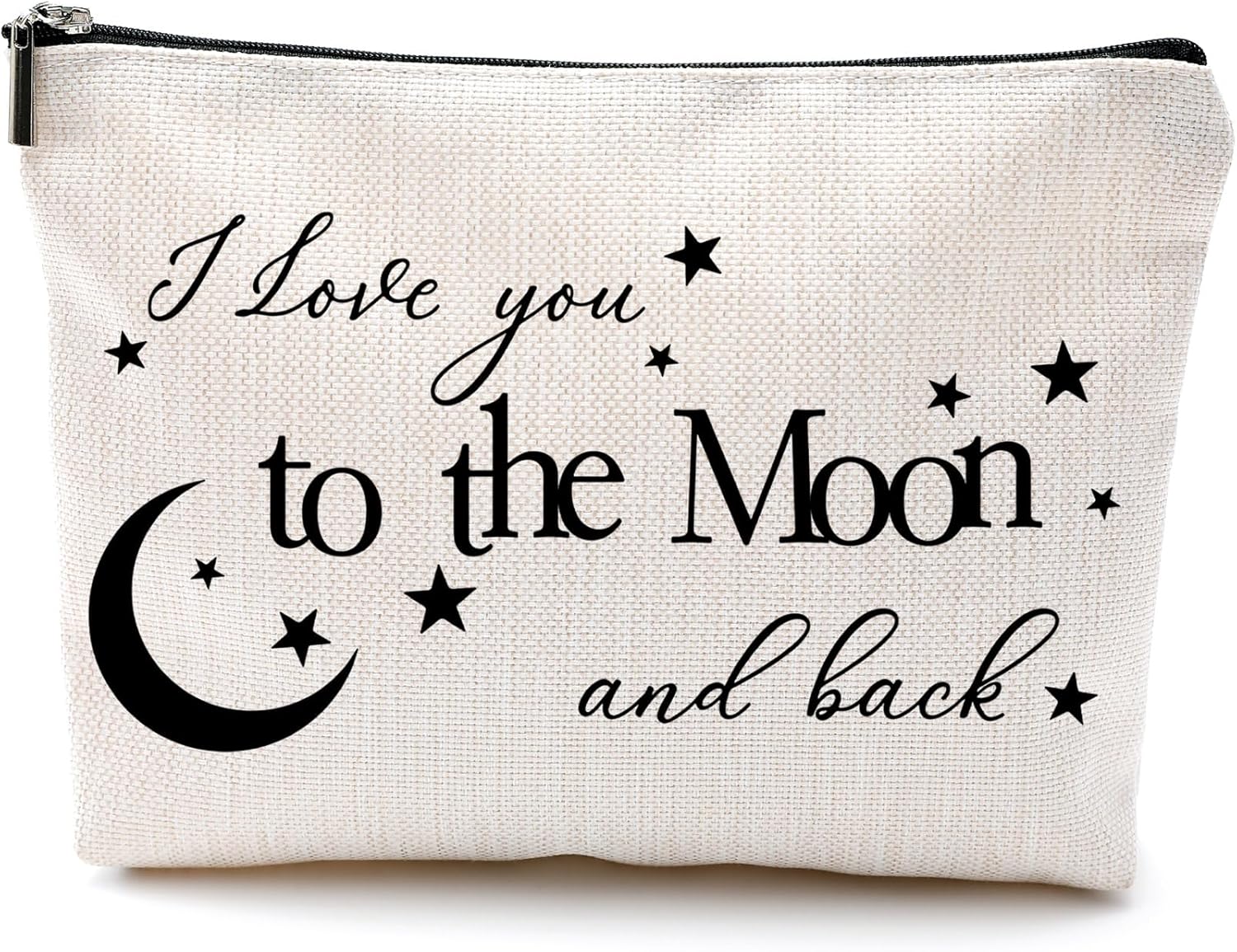 Bolsas de maquillaje para mujer, bolsa de maquillaje de amor, regalos con texto en inglés “I Love You”, bolsa de cosméticos blanca para mujeres,