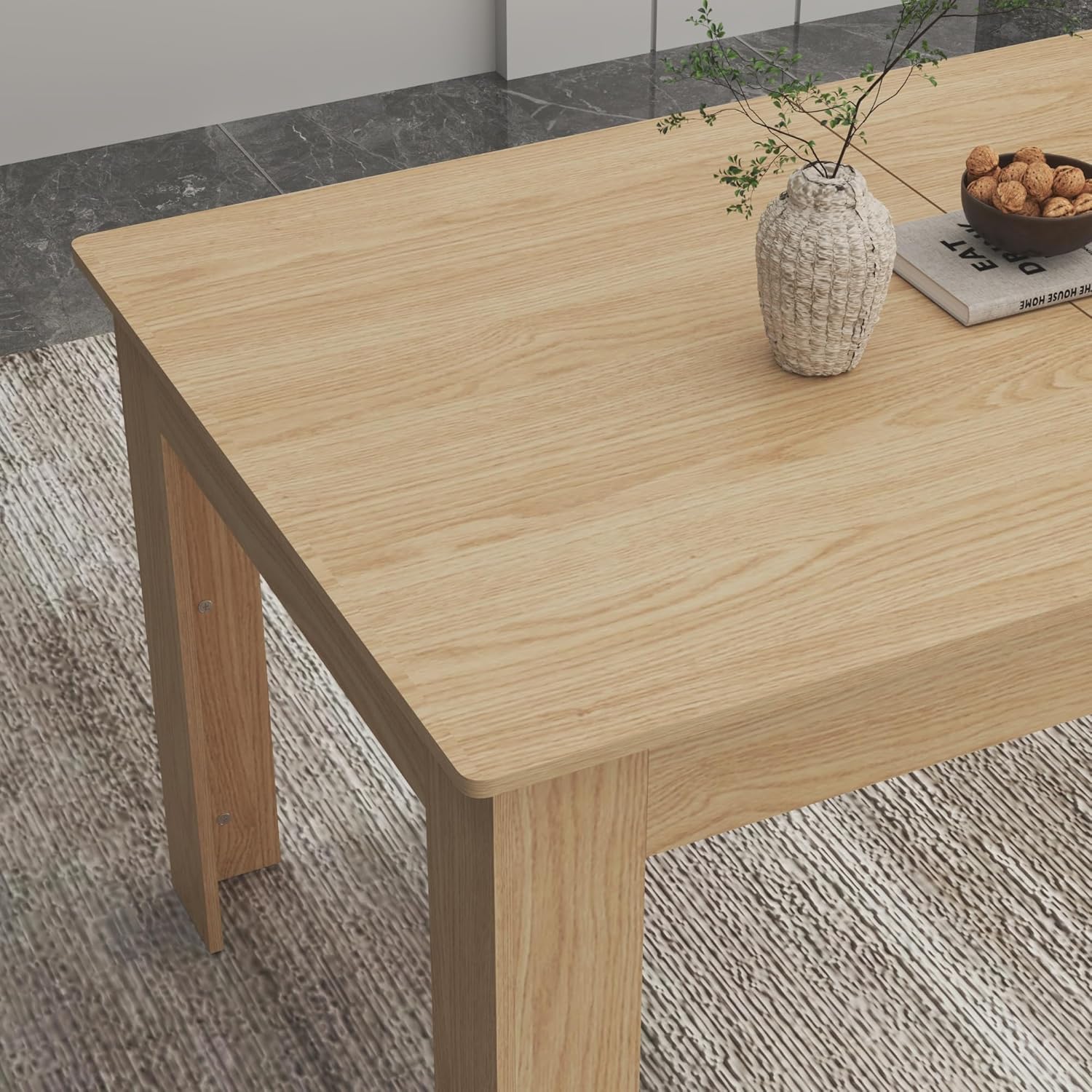 Mesa de comedor extensible para 6 a 10 personas, mesa de comedor de madera, moderna mesa extensible para reuniones, reuniones para cocinas pequeñas,