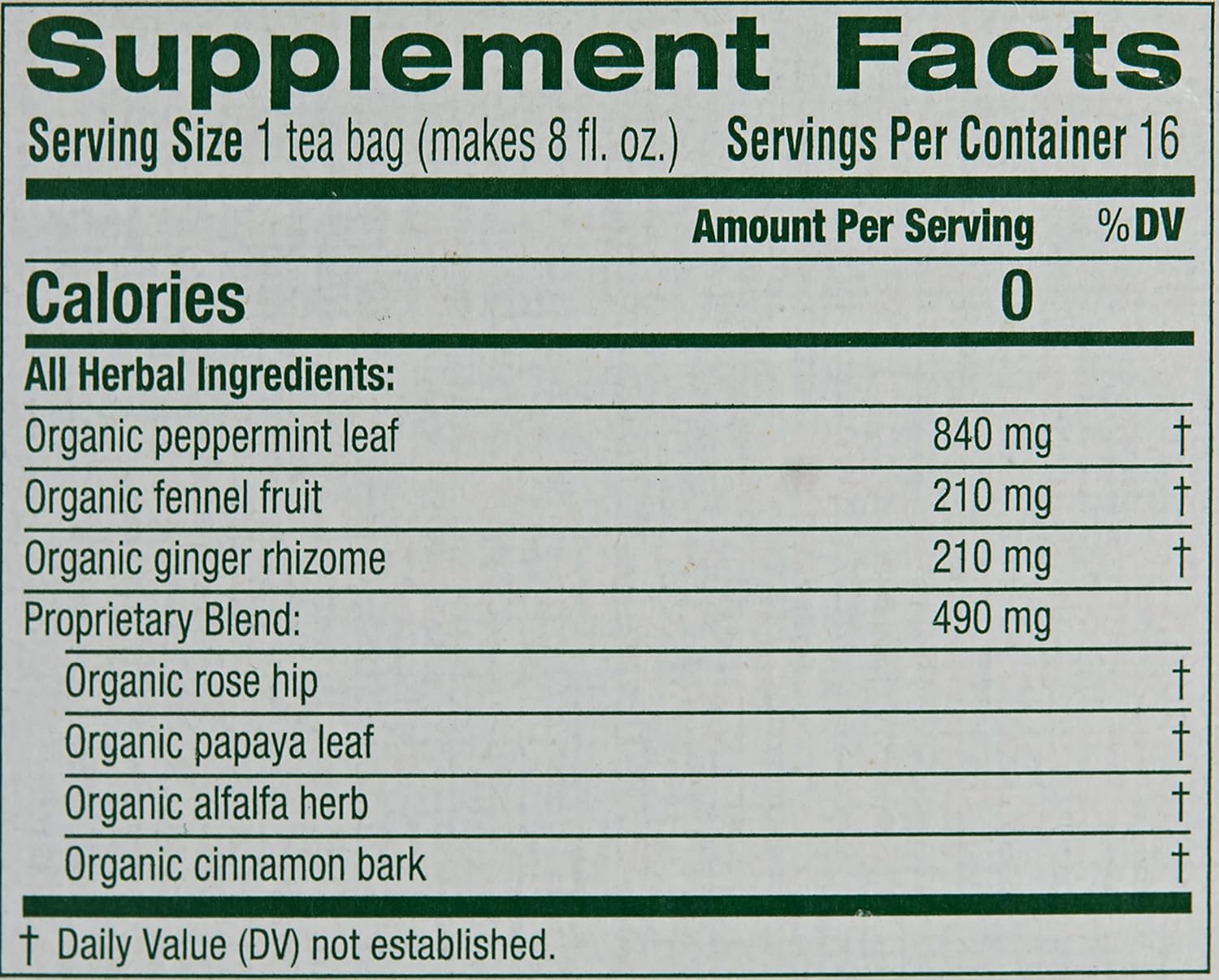Traditional Medicinals Organic Belly Comfort – Té de hierbas de menta, promueve una digestión saludable (paquete de 3)  16 bolsas de té