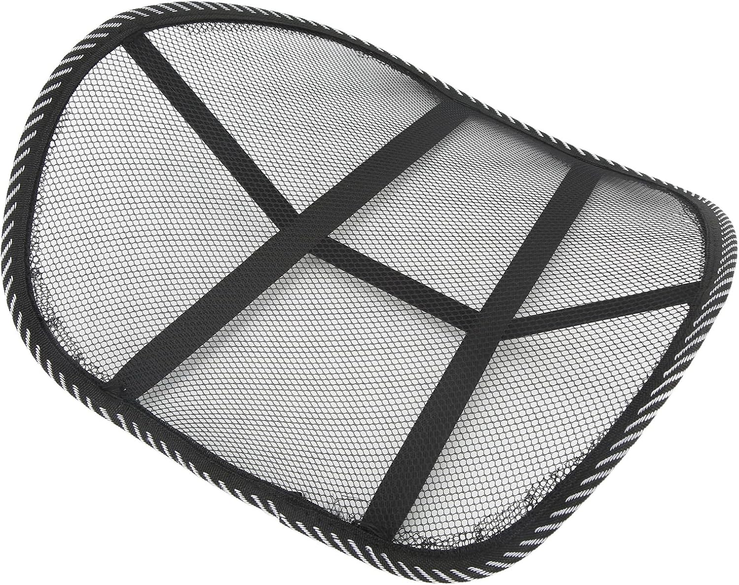 EVGATSAUTO Soporte trasero de malla para automóvil, almohada de cintura para asiento de automóvil, cuentas de masaje transpirable, cojín de espalda,