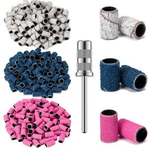 Efile – Juego de 300 bandas de lijado para taladro de uñas, 80 gruesas, 120, medianas, 180, de grano fino, 1 mandril, puntas de lijado de uñas para Efile – Juego de 300 bandas de lijado para taladro de uñas, 80 gruesas, 120, medianas, 180, de grano fino, 1 mandril, puntas de lijado de uñas para