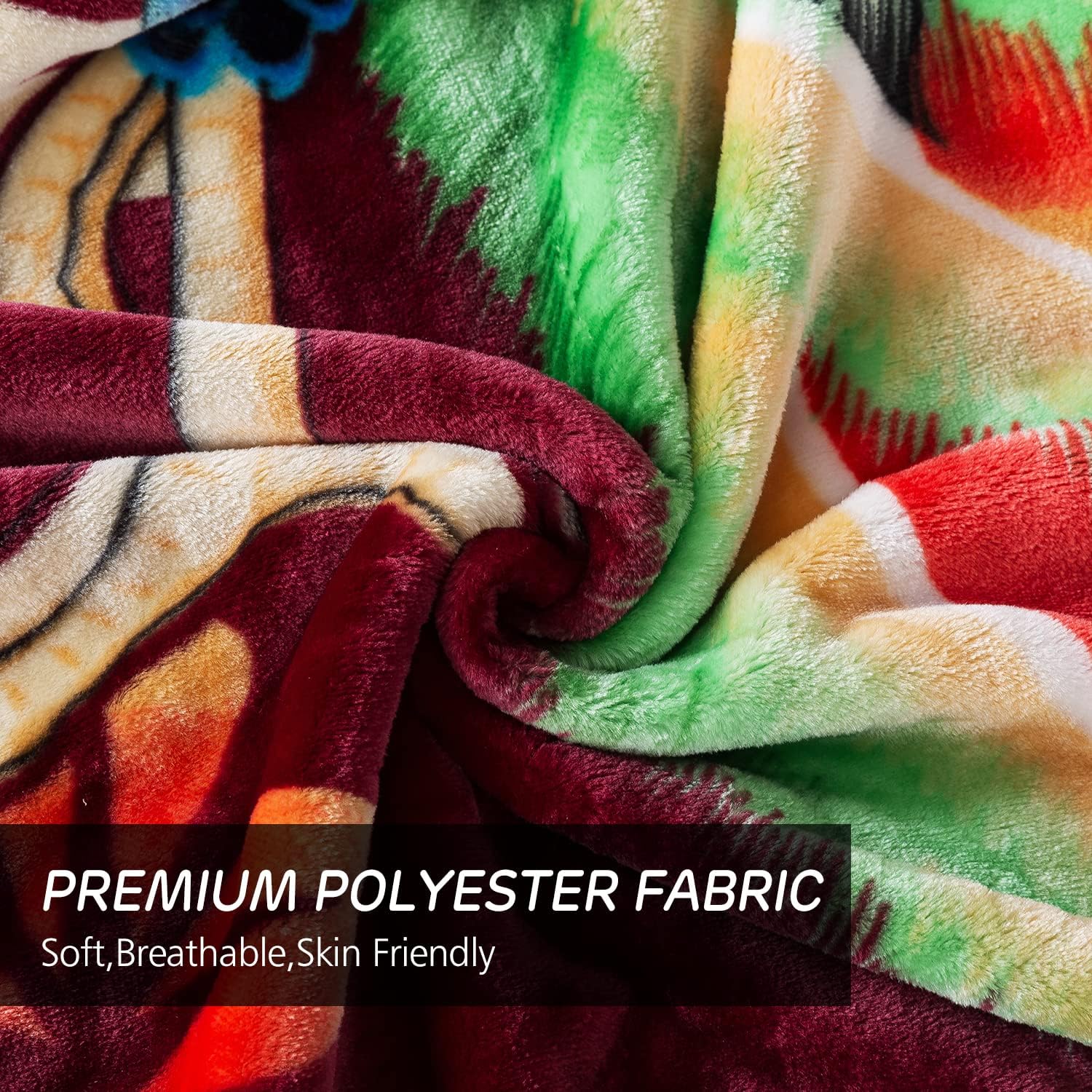 JYK Manta de forro polar de felpa, tamaño Queen, 91 x 75 pulgadas, 1 capa, 3.7 libras, suave, de visón coreano, cálida, ligera, para otoño e