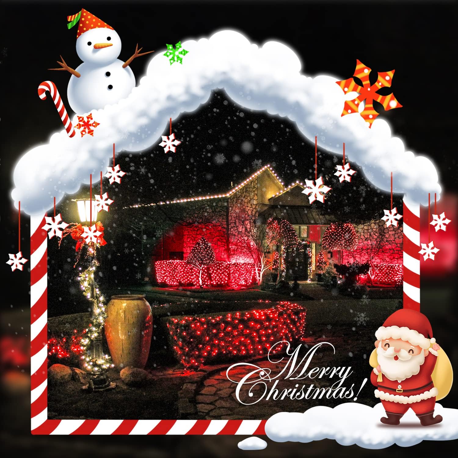 JMEXSUSS 200 luces LED rojas de red de Navidad, 9.8 pies x 6.6 pies, luces de arbusto de Navidad conectables con control remoto, 8 modos de enchufe,