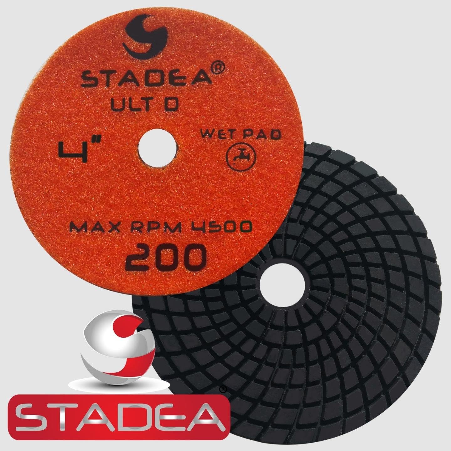 Stadea Almohadillas de pulido de granito PPW106X 4 “arena del cojín 1500 del diamante para el pulido de las piedras del cuarzo del granito