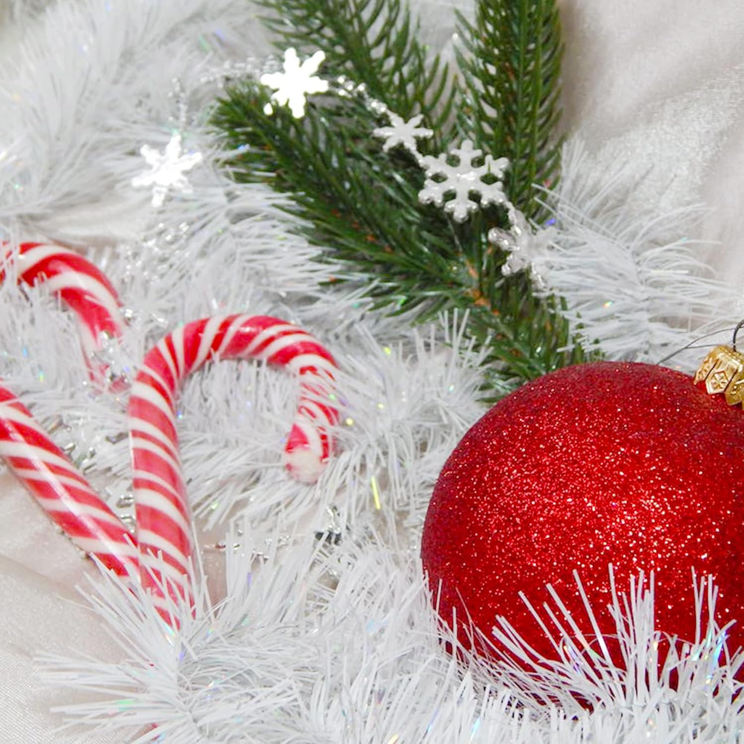 4 guirnaldas de Navidad de 26.2 pies con torsión metálica y brillante, decoraciones colgantes para árbol de Navidad, manto, barandillas de