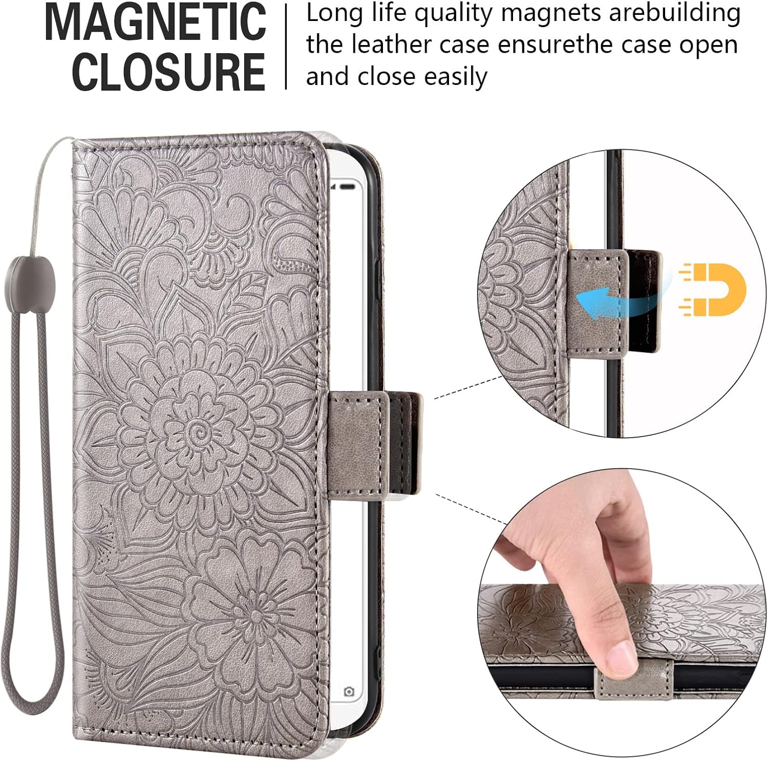 Asuwish Compatible con Xiaomi Redmi Note 5Note5 Pro Wallet Case y protector de pantalla de vidrio templado, soporte para tarjetas, soporte de cuero,