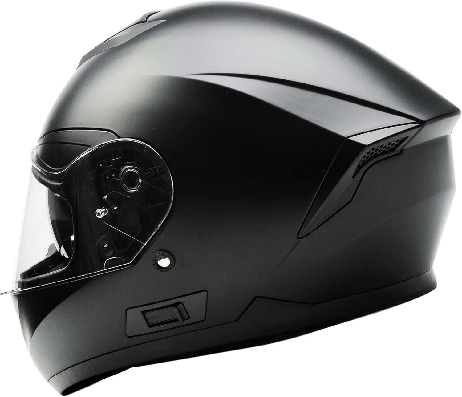 YEMA YM-831 – Casco integral para motocicleta con visor doble, S, Negro mate