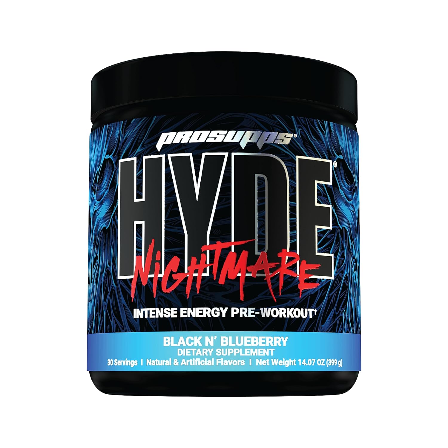 ProSupps Hyde Nightmare – Bebida energética en polvo para preentrenamiento, energía intensa, enfoque mental y alto rendimiento, cargada con