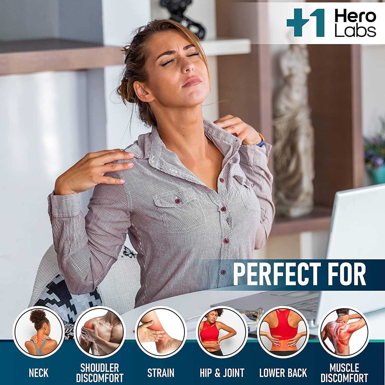+1HEROLABS Crema corporal reparadora de extracto de cáñamo, crema tópica de extracto de cáñamo, máxima fuerza para aliviar los músculos, las