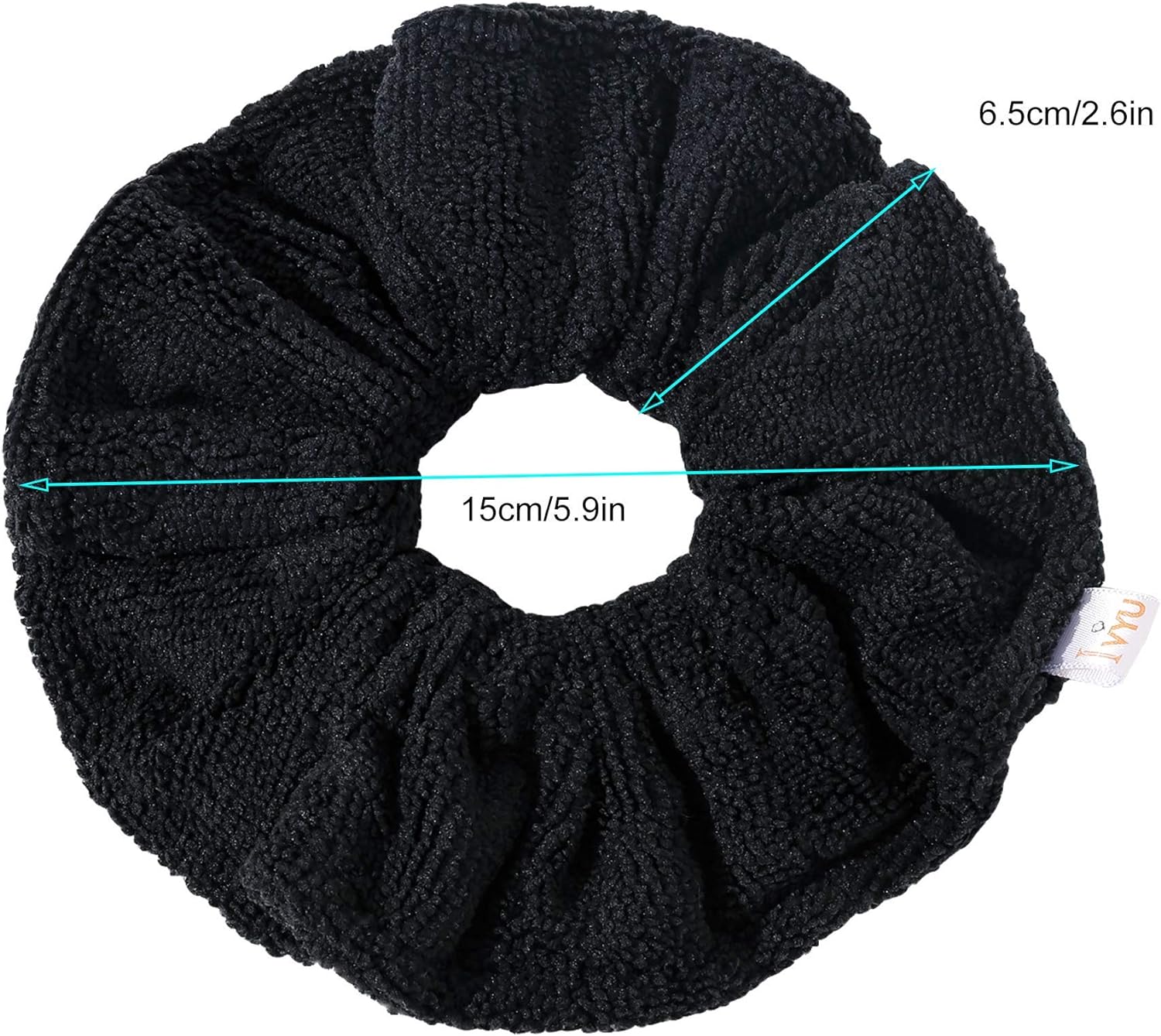Ivyu Toalla de microfibra para secar el cabello, banda elástica grande de fibra para rizar el cabello para la ducha, productos para el cabello