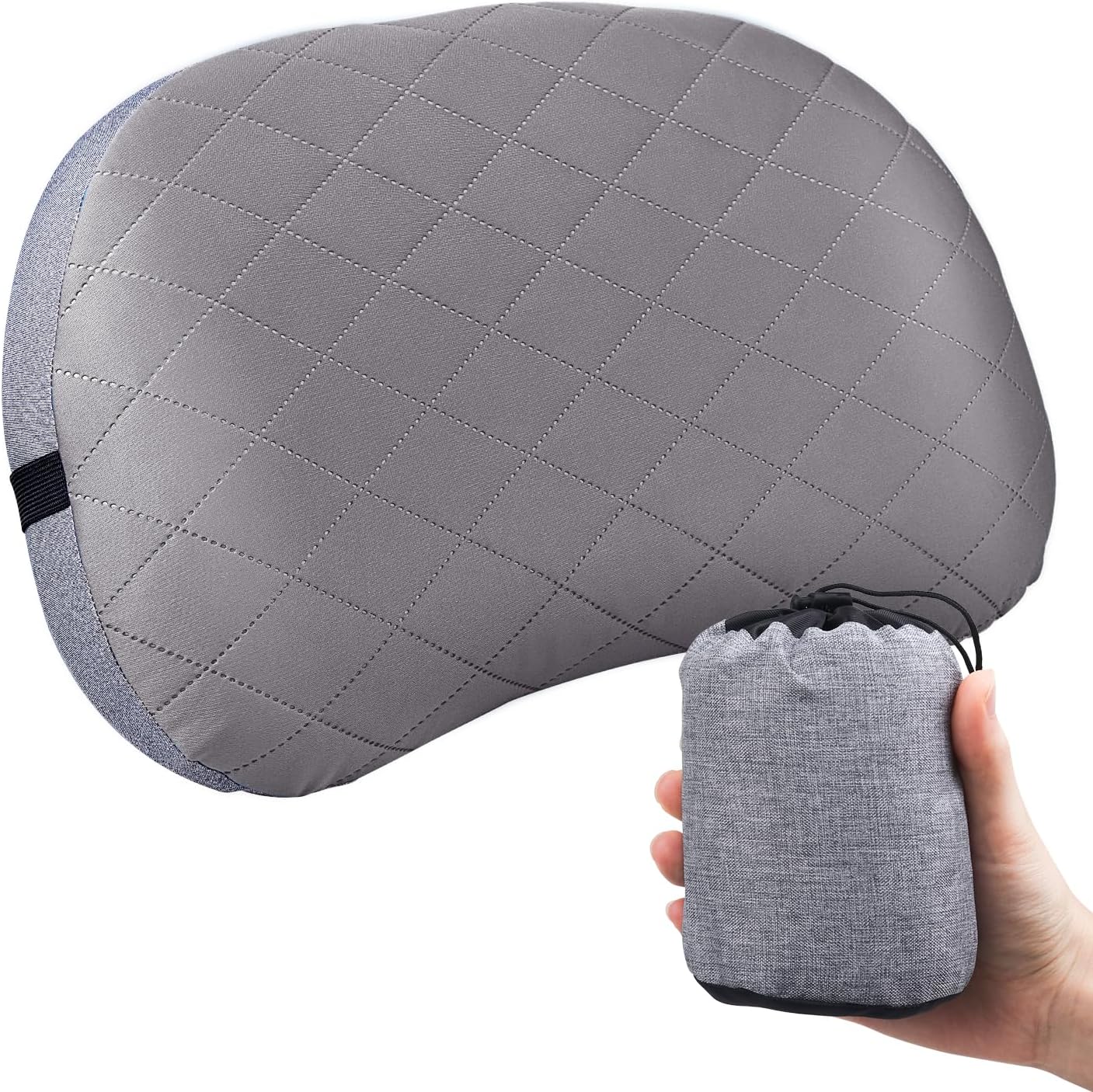 Almohada inflable para acampar con funda extraíble, almohadas de campamento ultraligeras comprimibles para dormir, mochileros, senderismo, playa,