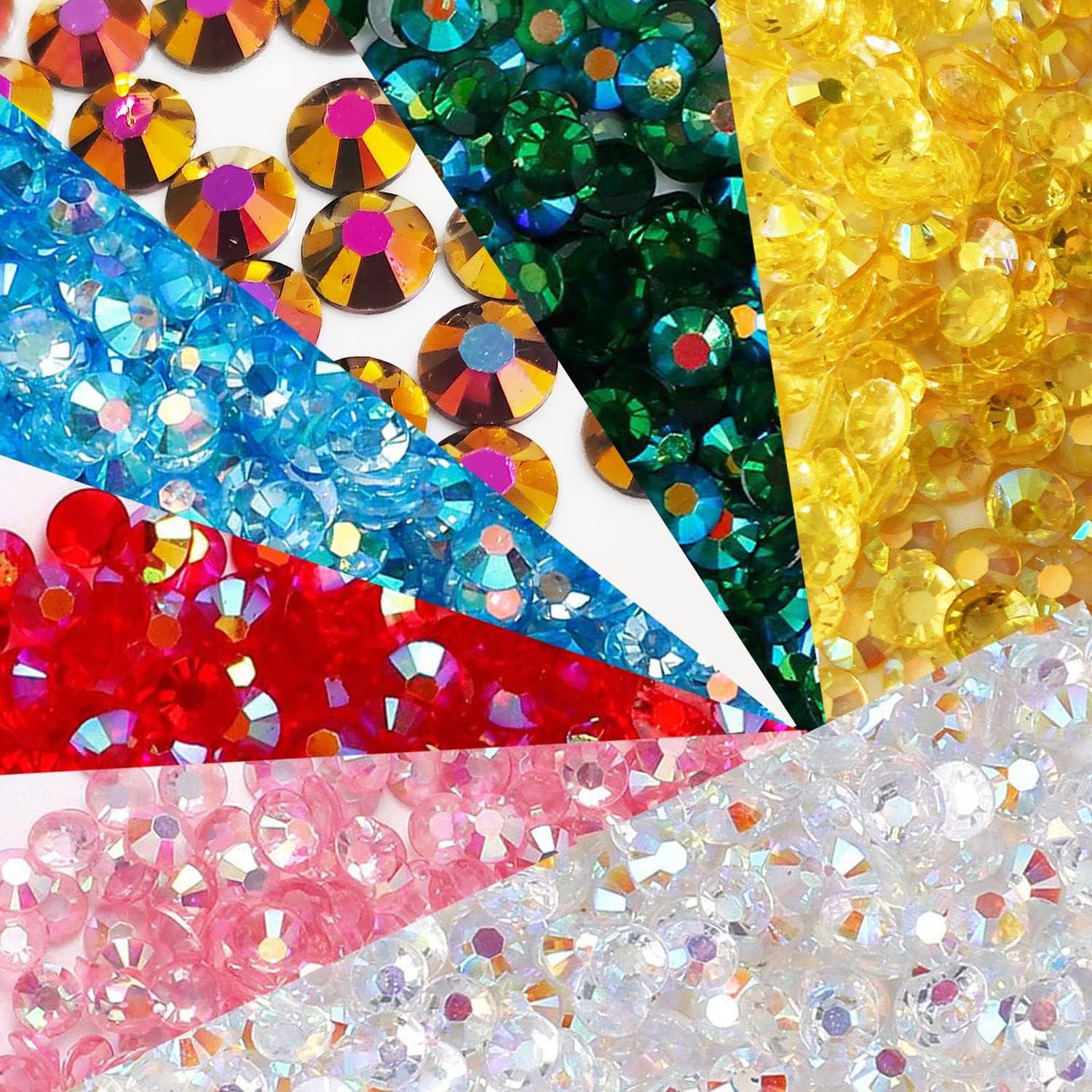 5000 diamantes de imitación de parte trasera plana, diamantes de imitación de resina de gelatina para manualidades, diamantes de imitación de resina