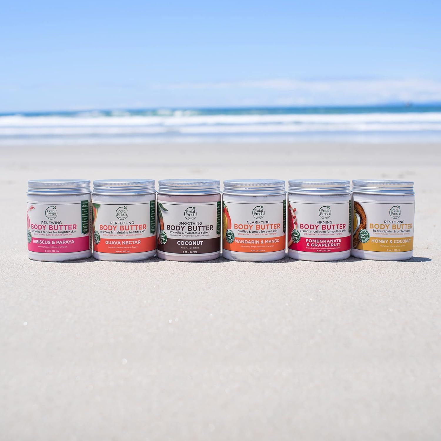 Petal Fresh Manteca corporal de coco pura suavizante, aceite de argán orgánico, manteca de karité, hidratación intensa, para todo tipo de piel,