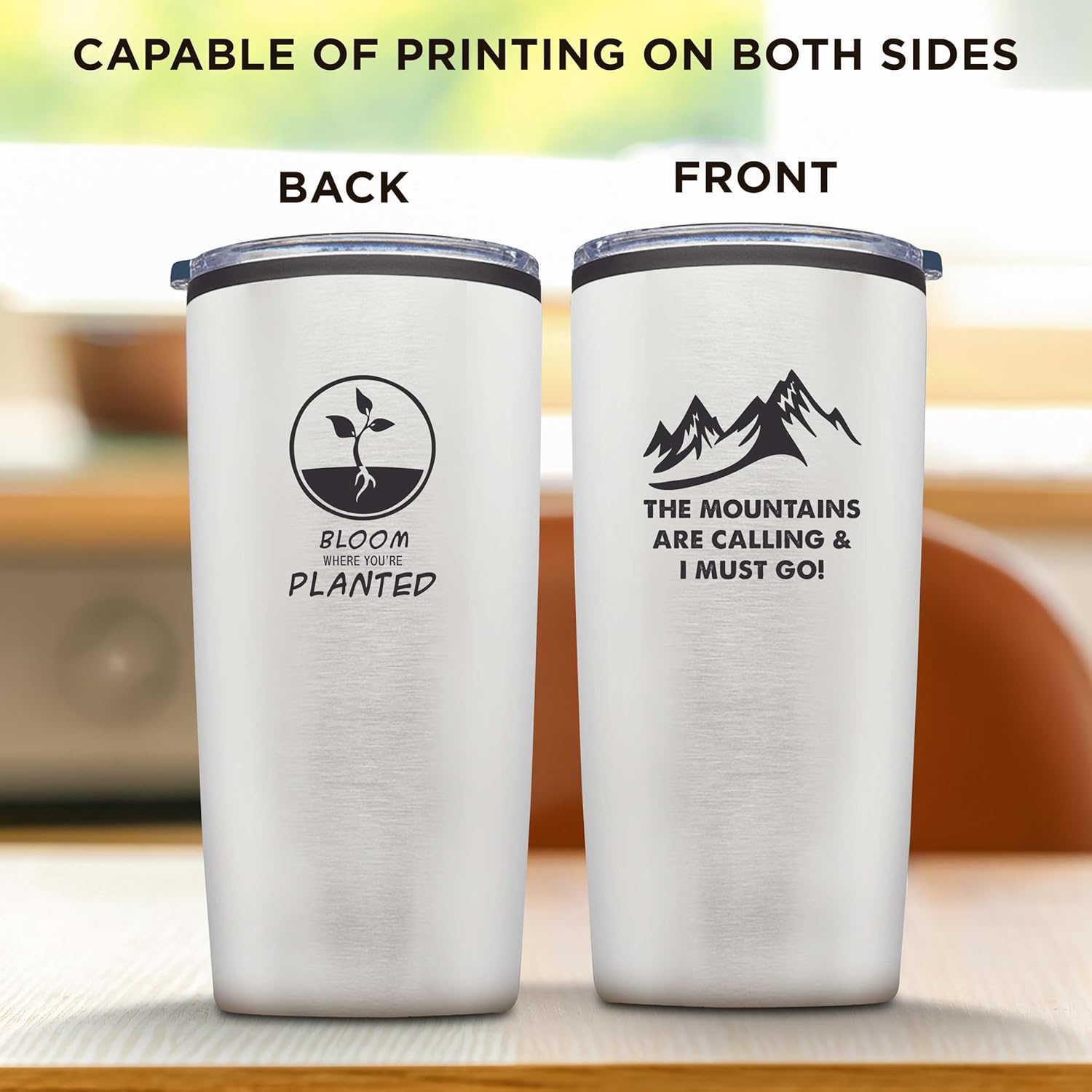 Glacier vasos de acero inoxidable y plástico  paquete de 6  botella de agua de 20 oz al vacío, doble pared aislada