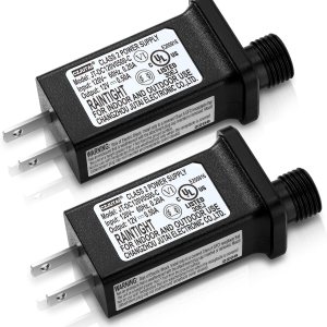 2 piezas de transformador LED de repuesto clase 2 fuente de alimentación para cadena de luces de Navidad, decoraciones inflables, controlador LED 2 piezas de transformador LED de repuesto clase 2 fuente de alimentación para cadena de luces de Navidad, decoraciones inflables, controlador LED
