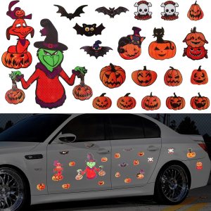 LNYSSQ Imán reflectante de Halloween para decoración de automóvil para Navidad, vacaciones, cumpleaños, autos, buzón, ventana, garaje, puerta de LNYSSQ Imán reflectante de Halloween para decoración de automóvil para Navidad, vacaciones, cumpleaños, autos, buzón, ventana, garaje, puerta de