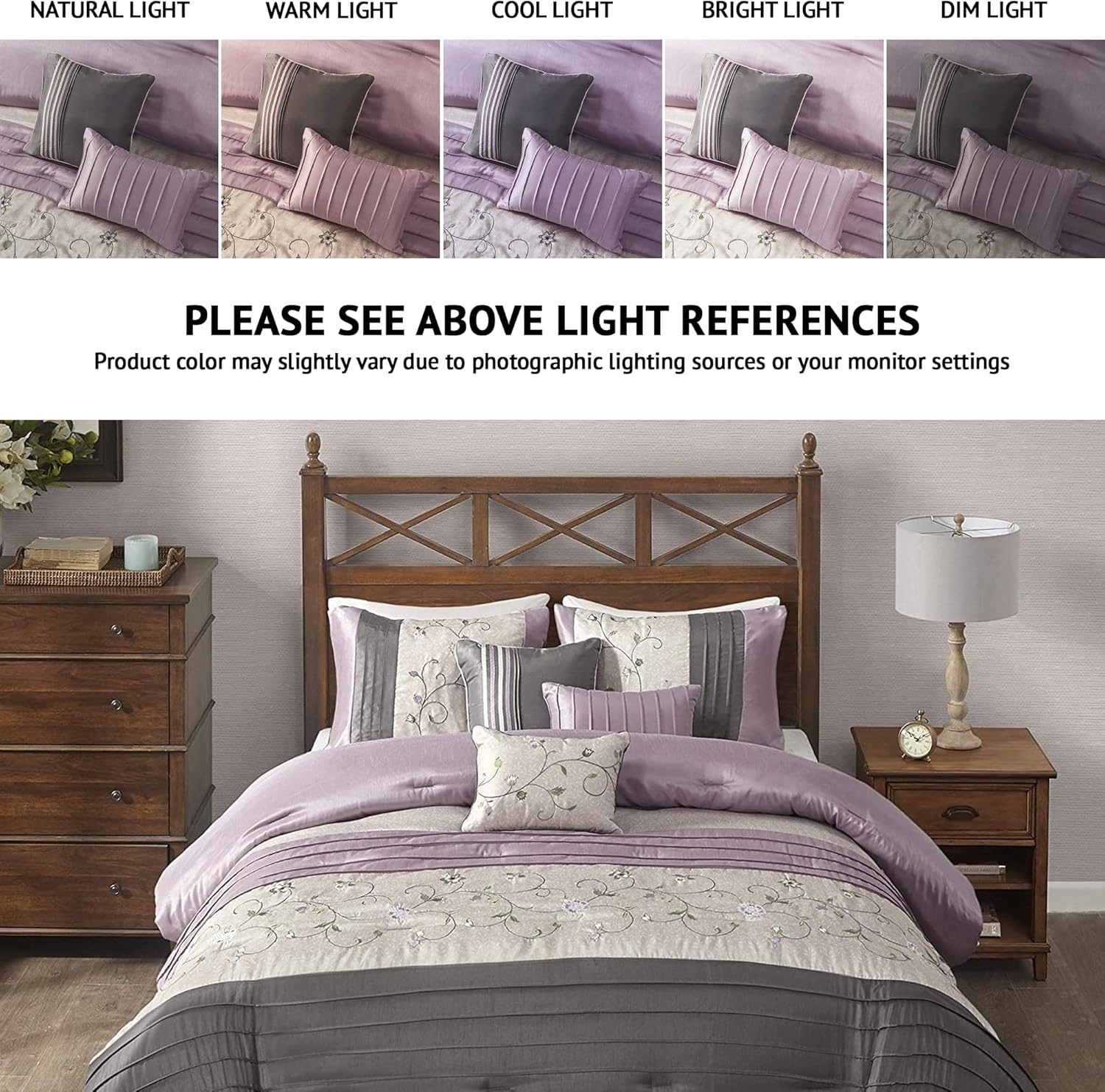 Juego Madison Park All Season, falda de cama a juego, almohadas decorativas
