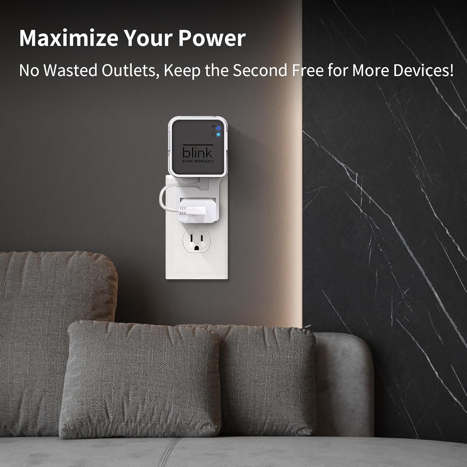 Unidad flash USB de 256 GB y soporte de pared para Blink Sync Module 2 con cable corto  Orde, ahorra espacio y mejora la seguridad sin esfuerzo