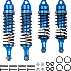 4 piezas de aleación de aluminio delantero y trasero choques para 110 Traxxas Slash 2WD 4X4 Rustler 4X4 VXL Hoss Stampede Bandit Nitro Amortiguador 4 piezas de aleación de aluminio delantero y trasero choques para 110 Traxxas Slash 2WD 4X4 Rustler 4X4 VXL Hoss Stampede Bandit Nitro Amortiguador