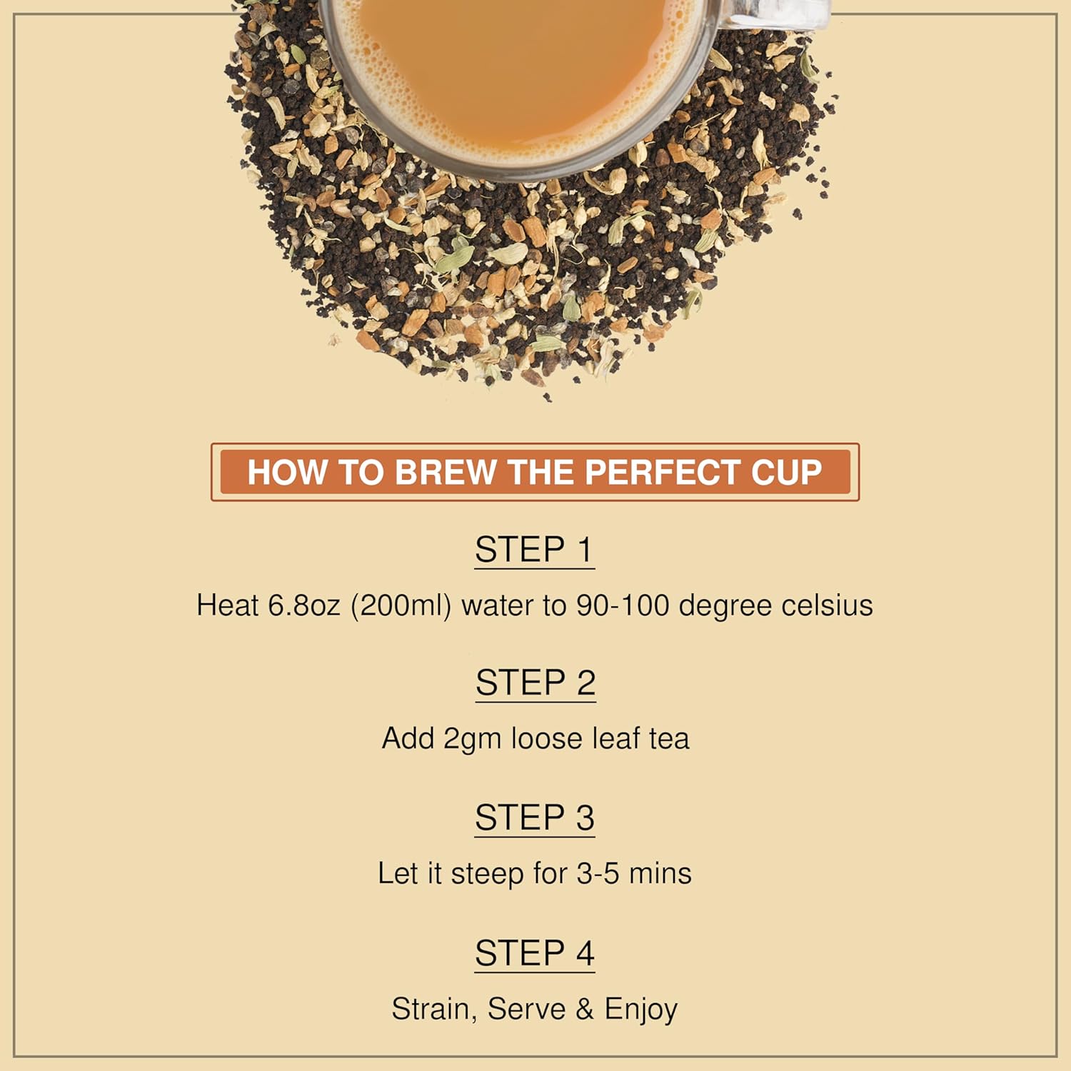 BREWIX, Masala Chai Tea Té CTC de hojas sueltas (más de 50 tazas, 3.53 onzas3.53 oz) fuerte, robusto y aromático, totalmente natural  Mezclado con