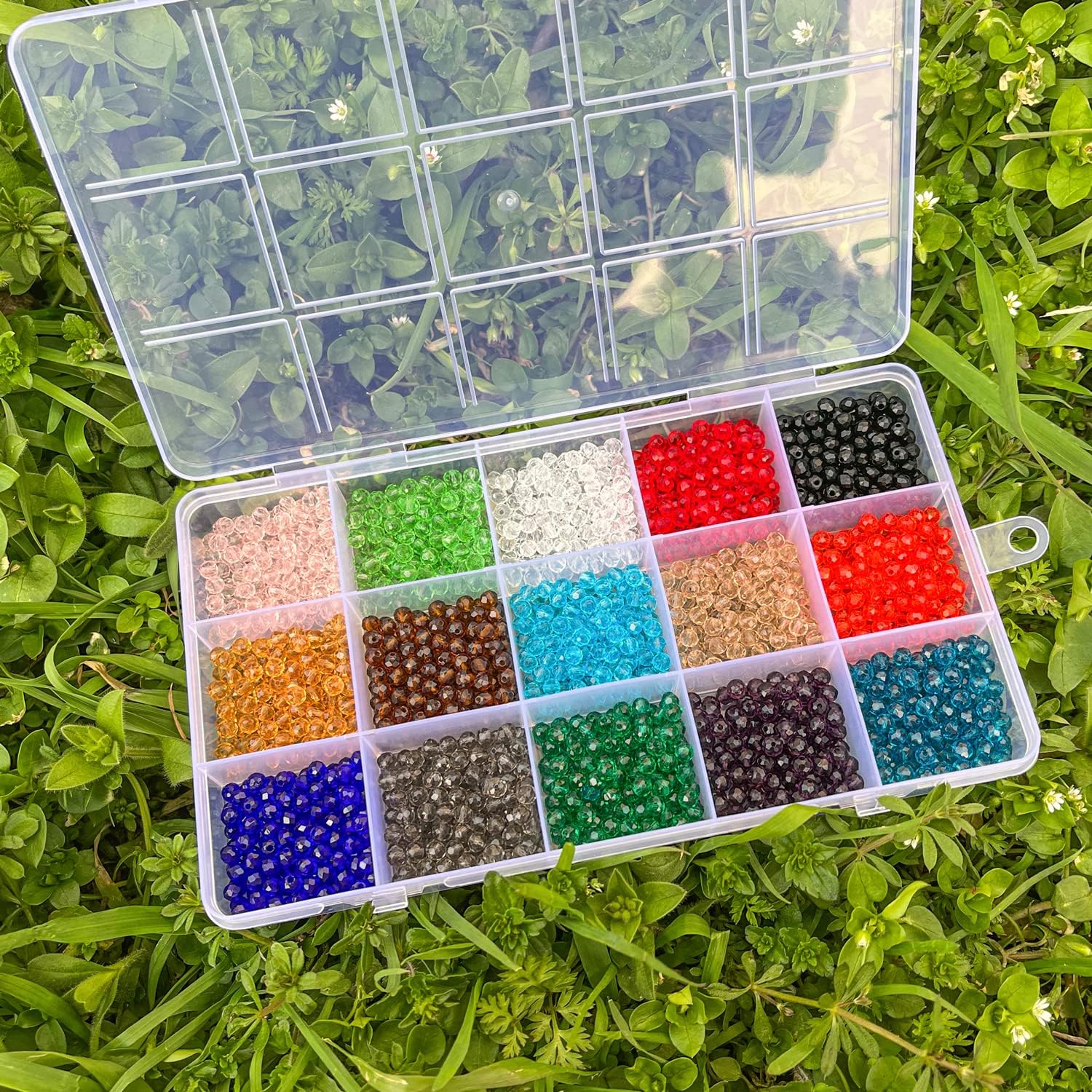 1800 cuentas de cristal Briolette de 0.157 pulgadas para hacer joyas, cuentas de cristal facetadas con forma de Rondelle para hacer pulseras,