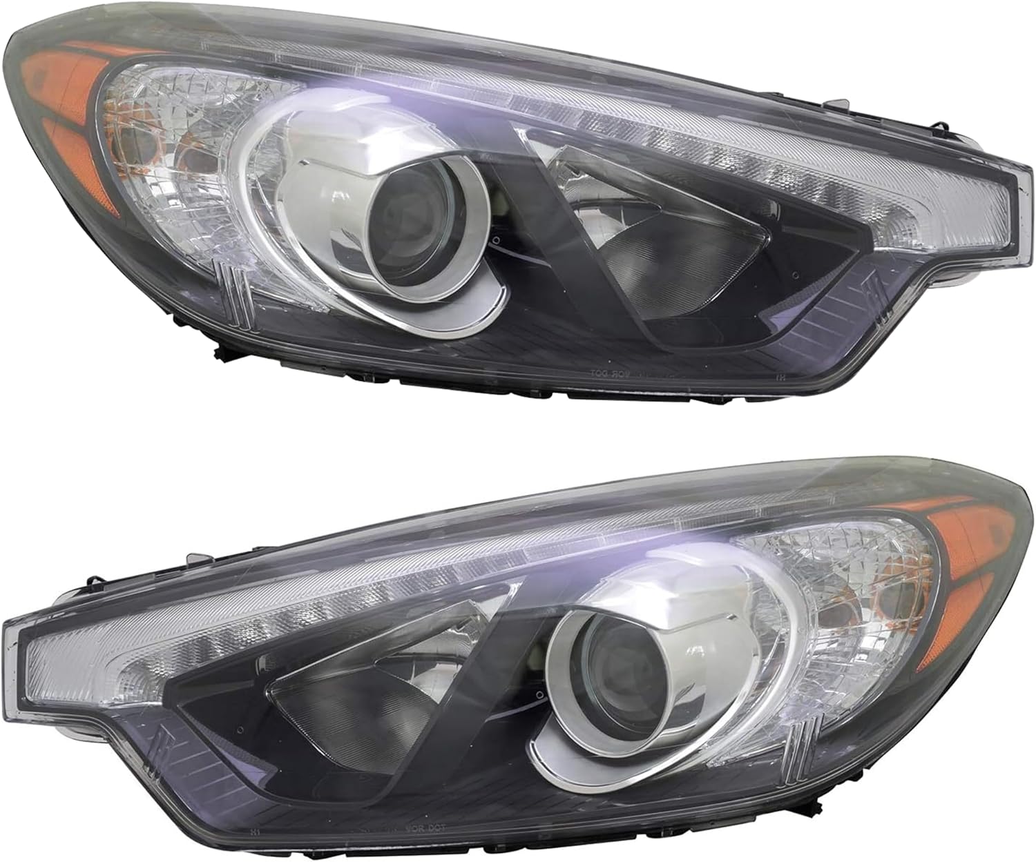 Repuesto para Kia ForteForte5Forte Koup EX 2015-2016 Certificado CAPA Conjunto de faros halógenos con bombillas izquierda y derechalado del