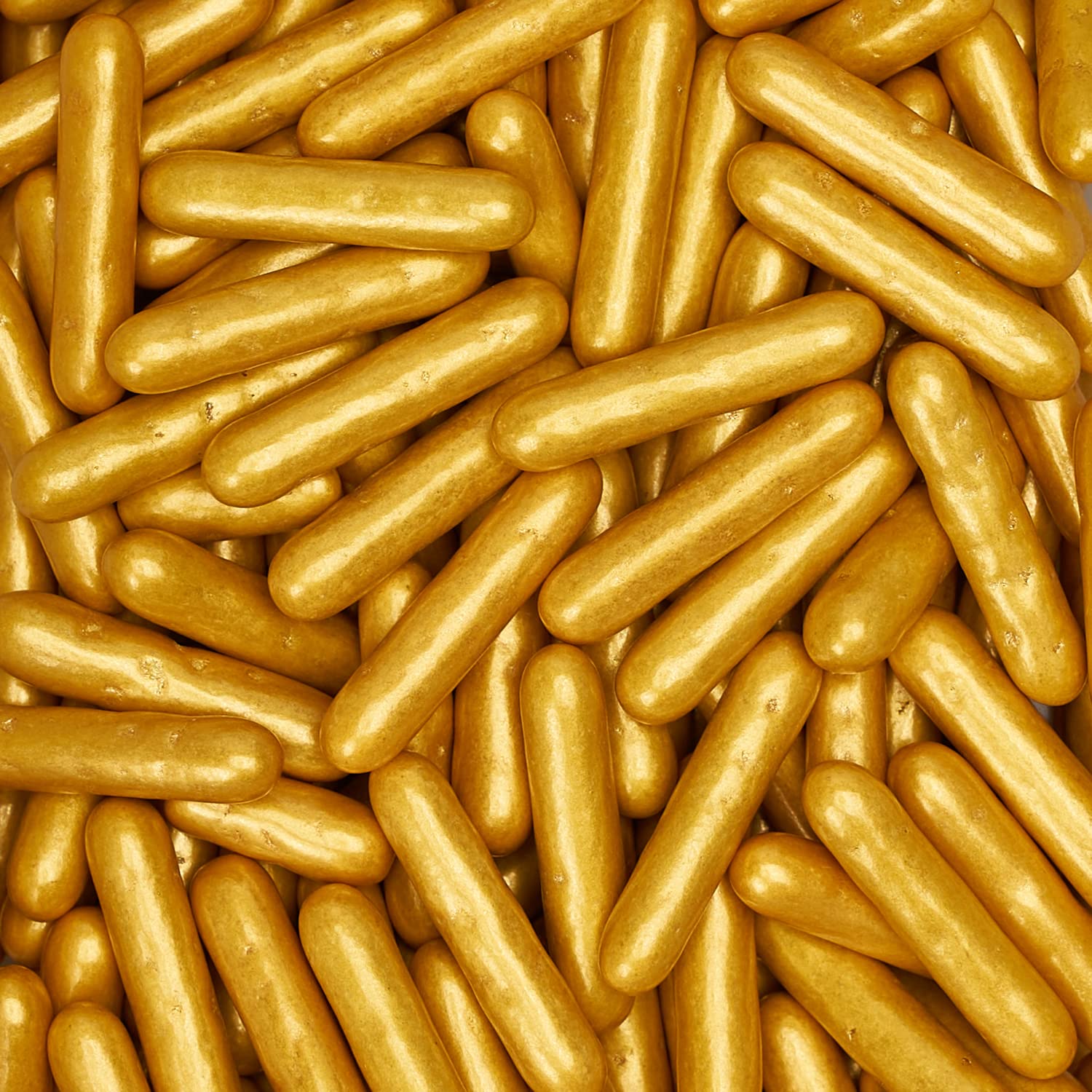 BAKELL Krazy Sprinkles – Gránulos comestibles de grado alimenticio 100 % dorado metálico, sin gluten, sin nueces, para pasteles, paletas, brownies y