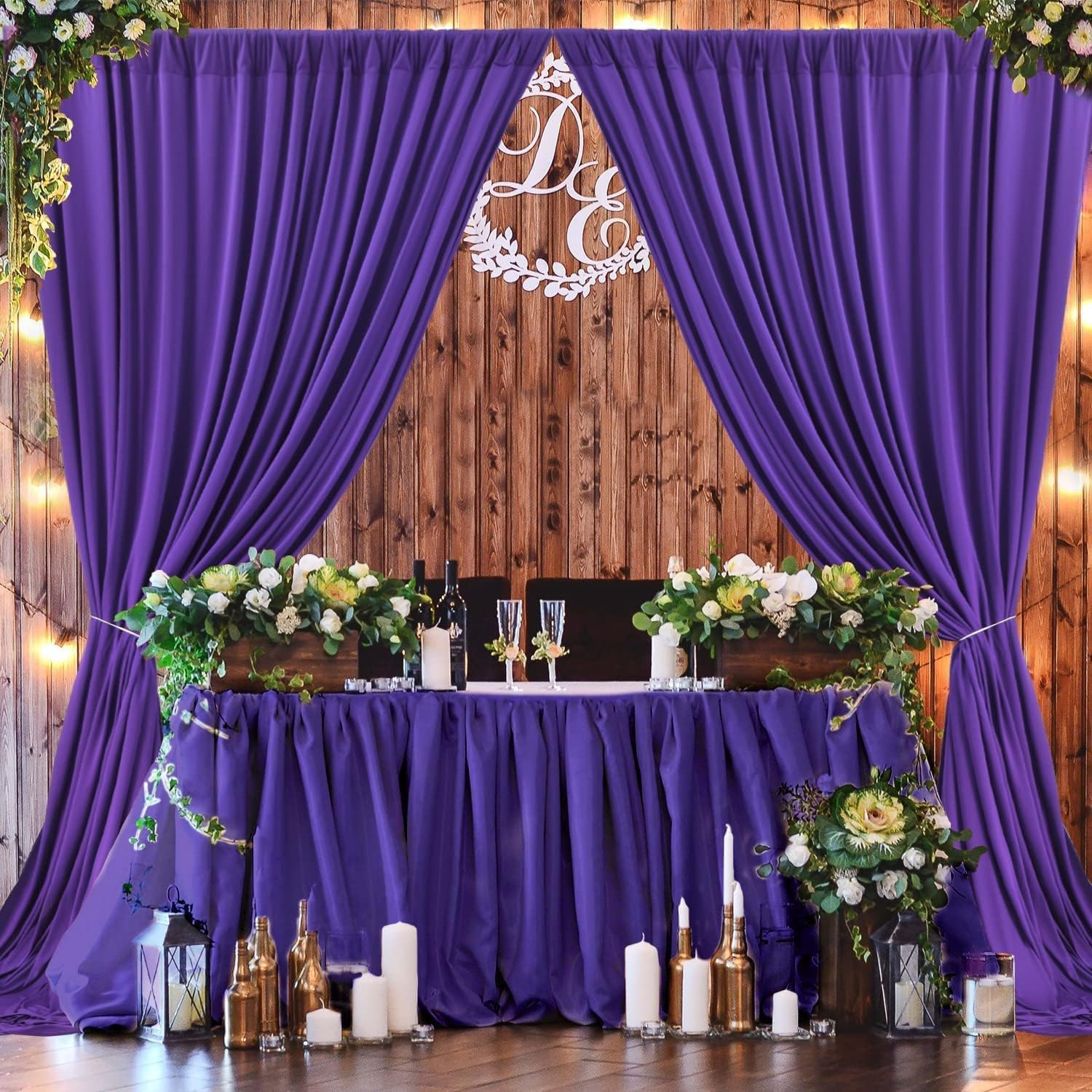Cortinas de fondo moradas moradas sin arrugas para fiestas, cortinas de fondo de fotos de poliéster para bodas, cumpleaños, fotografía, fondo, baby