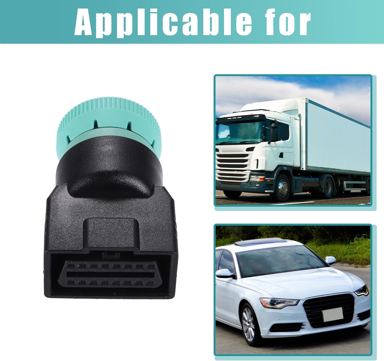 X AUTOHAUX 1 unids tipo 2 OBD2 macho 9 Pin J1939 a OBD2 16 Pin J1962 adaptador hembra OBD dispositivo de diagnóstico Conector convertidor