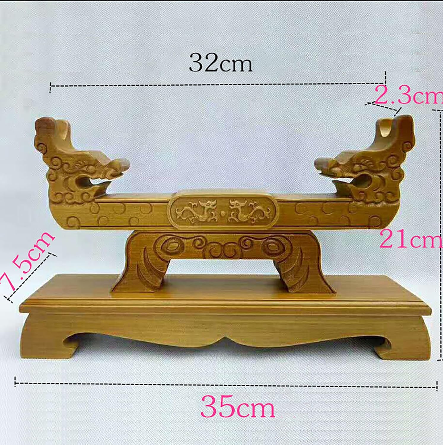 1 Tier Solid Wood Sword Rack Display Hanger,Tai Chi Sword Stand Wooden Sword Holder,Desk Display Stand Sword Holders Decorative,for Katana Wakizashi
