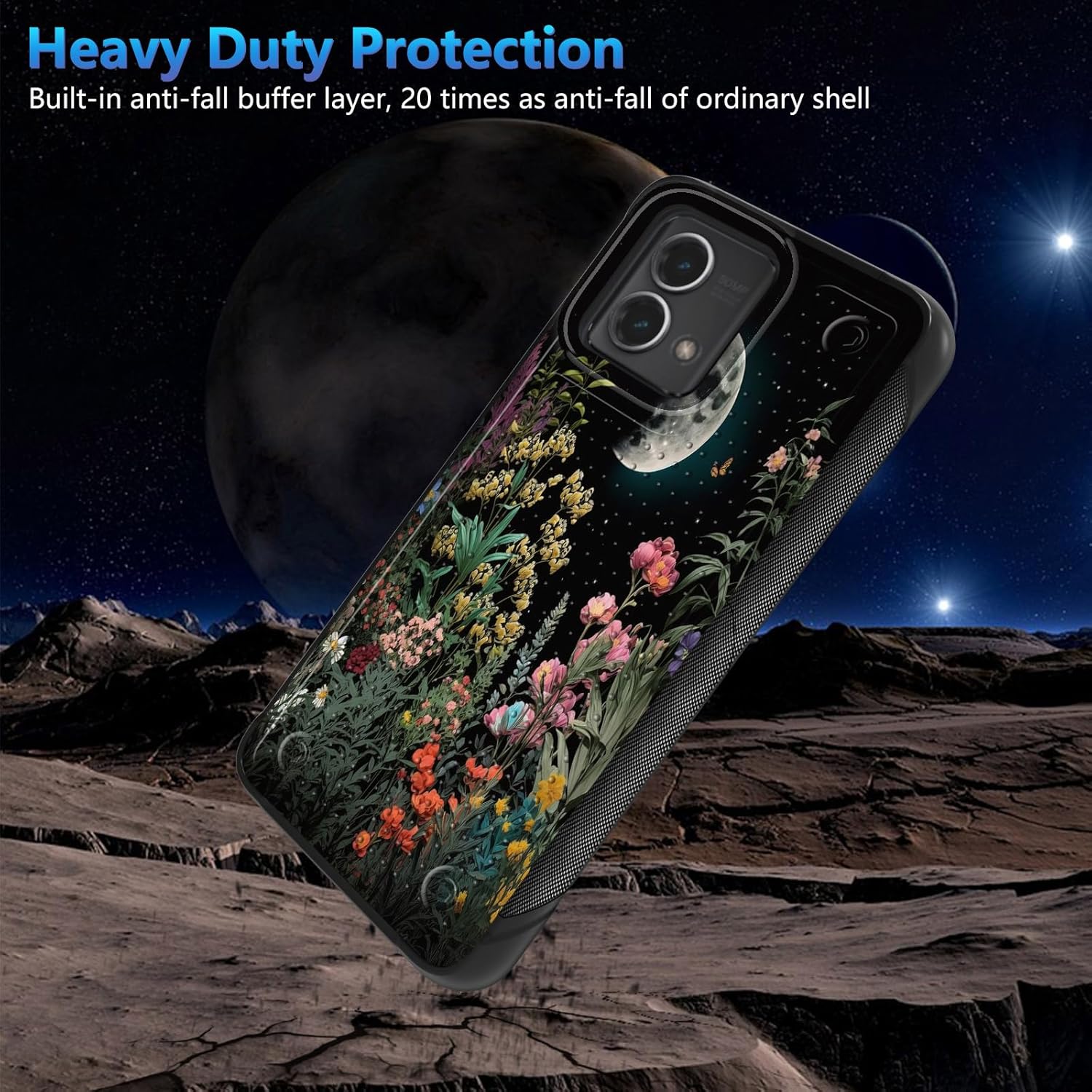 Funda para Moto G Stylus 5G 2023 con protector de pantalla, a prueba de golpes, 2 en 1, parte trasera duradera de policarbonato duro texturizado y