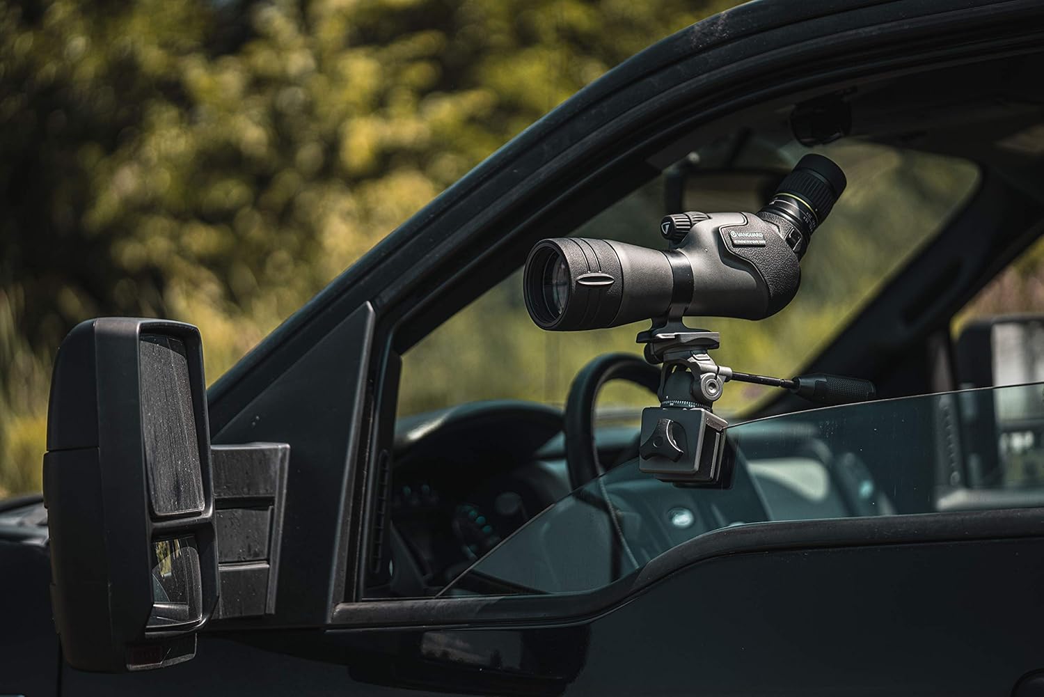 VANGUARD VEO2PH-28WM – Soporte de ventana de metal con cabezal panorámico y placa de liberación rápida compatible con Arca, gris oscuro