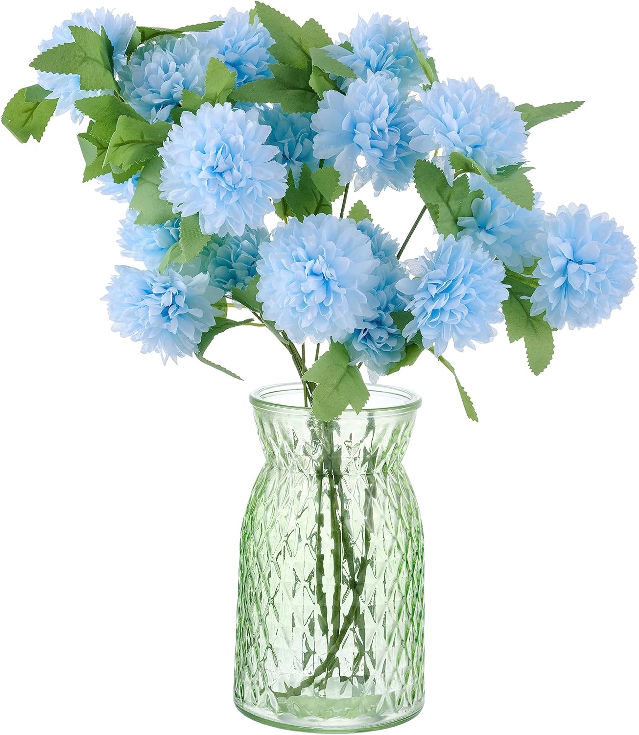 AdteMp 4 flores artificiales de hortensias de plástico de 20 cabezas, arreglo floral para jarrón, ramos de flores artificiales, boda, hogar,