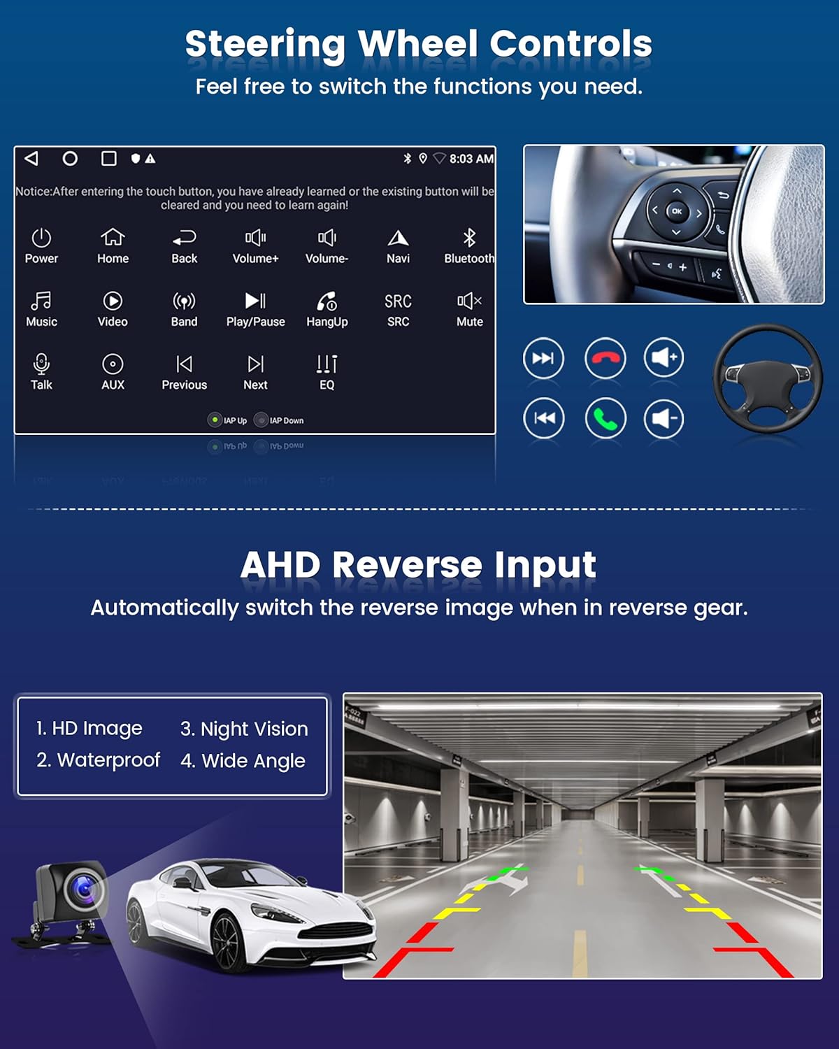 Roinvou Estéreo Android CarPlay 2+32G para Jeep Wrangler (LHD) 2011-2014, pantalla táctil de 10.1 pulgadas, navegación GPS en el tablero con CarPlay