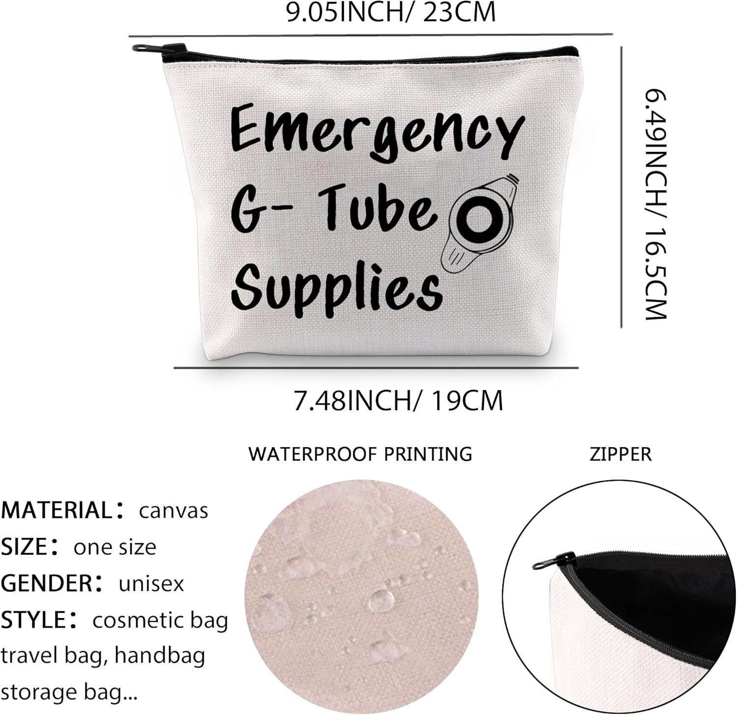 Bolsa de tubo de alimentación, regalo divertido para dietista, bolsa de maquillaje para cosméticos de enfermería, regalo de enfermería, suministros