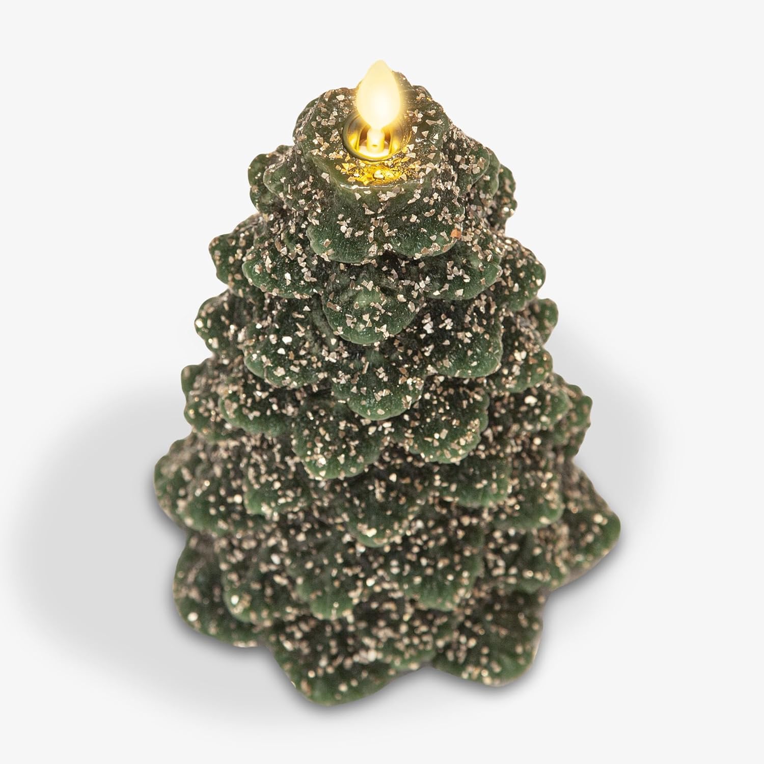Luminara Vela sin llama, árbol de Navidad, 5.35 pulgadas de ancho x 8.5 pulgadas de alto, efecto de llama móvil, temporizador, listo para el control