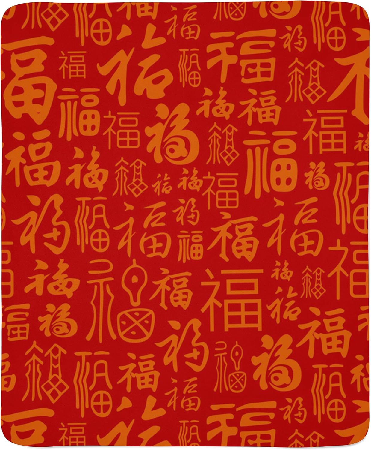 Manta china Fu Good Luck Happiness para sofá, franela suave, decorativa, cálida, acogedora, ligera, de microfibra, adecuada para todas las